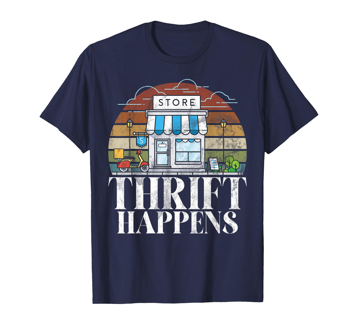 Thrifting Gifts Thrift Happens Thrifting T-Shirt - Unisex-Adults, Black, Small, Short Sleeve, T-Shirt
