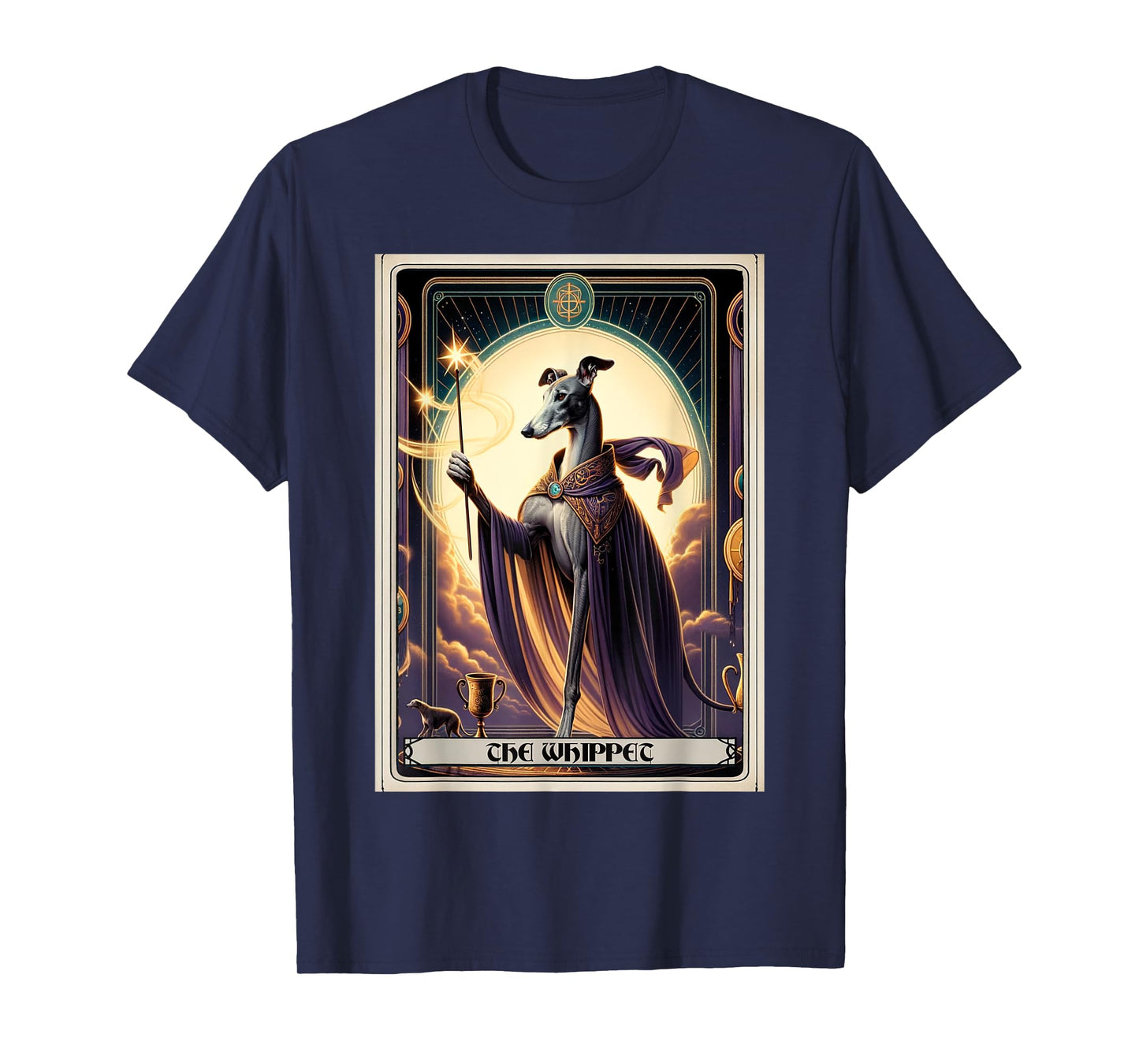 The Whippet Tarot Card Dog T-Shirt
