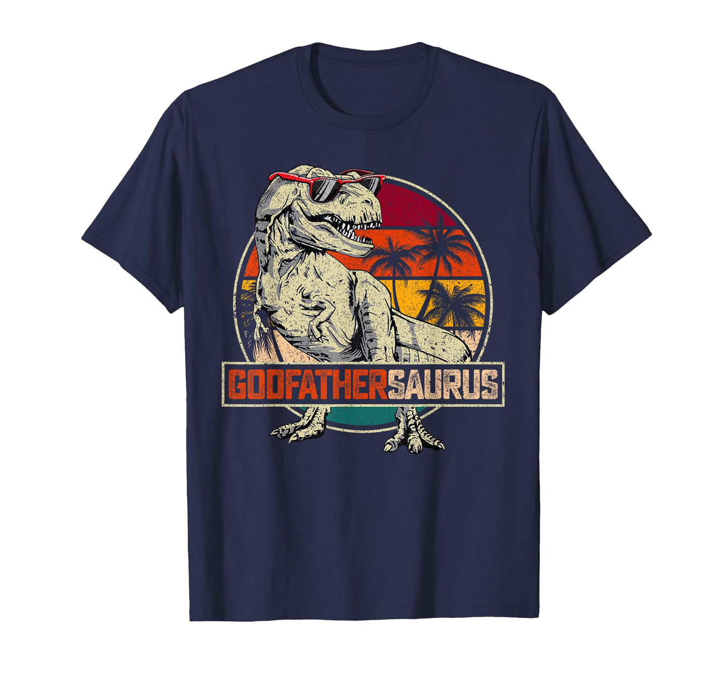 Godfathersaurus T Rex Dinosaur Godfather Saurus Family Match T-Shirt