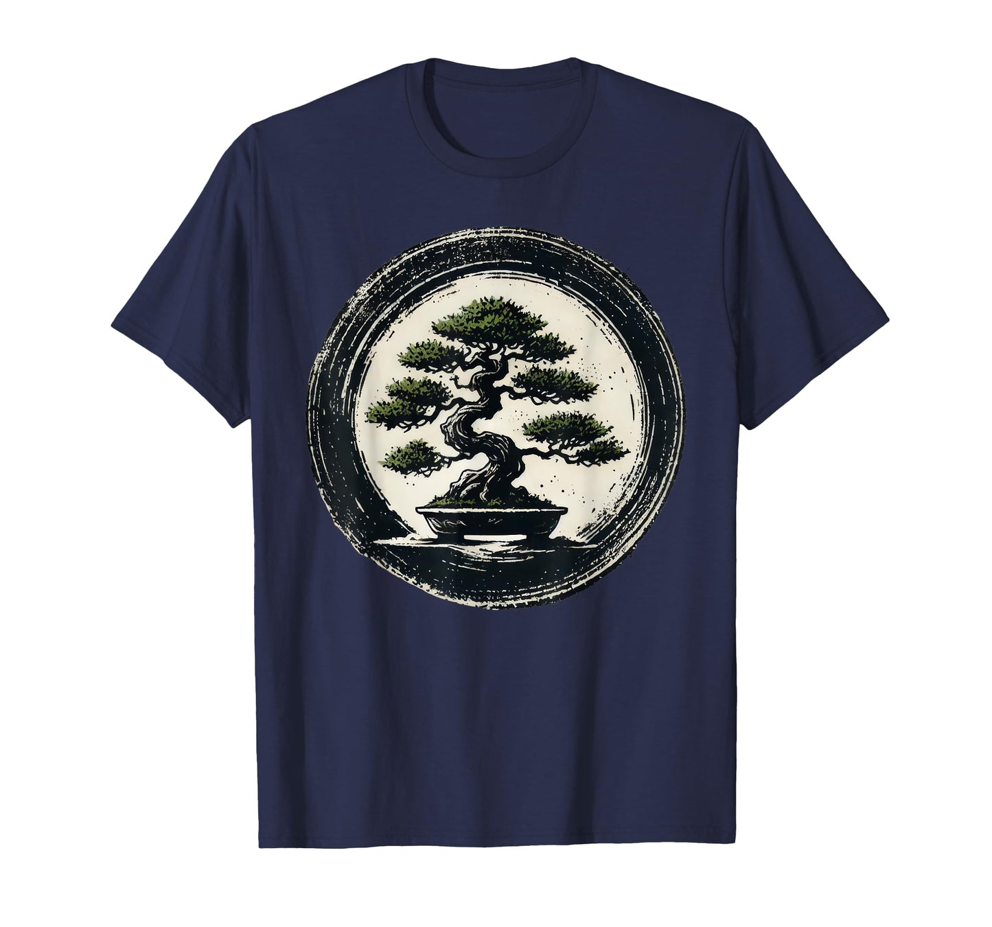 Japanese Bonsai Tree Zen Enso Circle T-Shirt