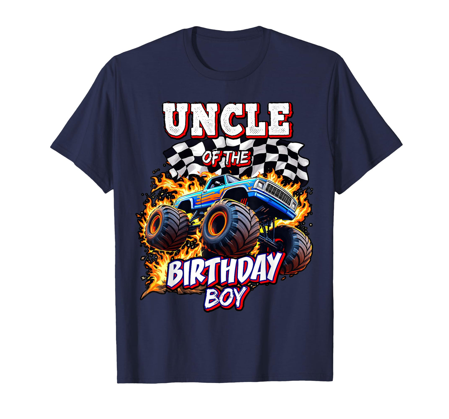 Uncle of the Birthday Boy Monster Truck Birthday Party T-Shirt