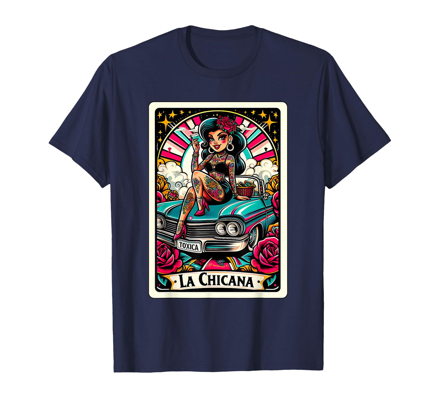 La Toxica Mexican Tarot Card Latina Woman Chicana T-Shirt