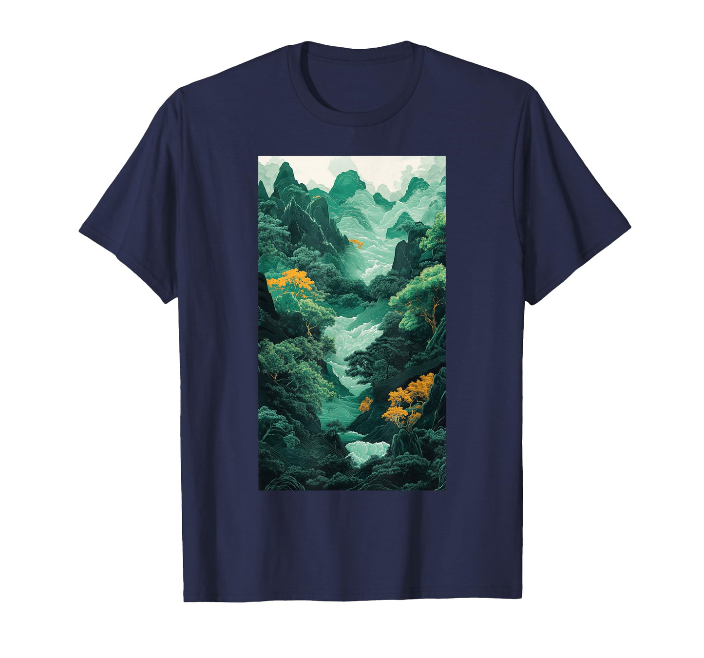 Jade Art Landscape Mountain landscape Nature art T-Shirt