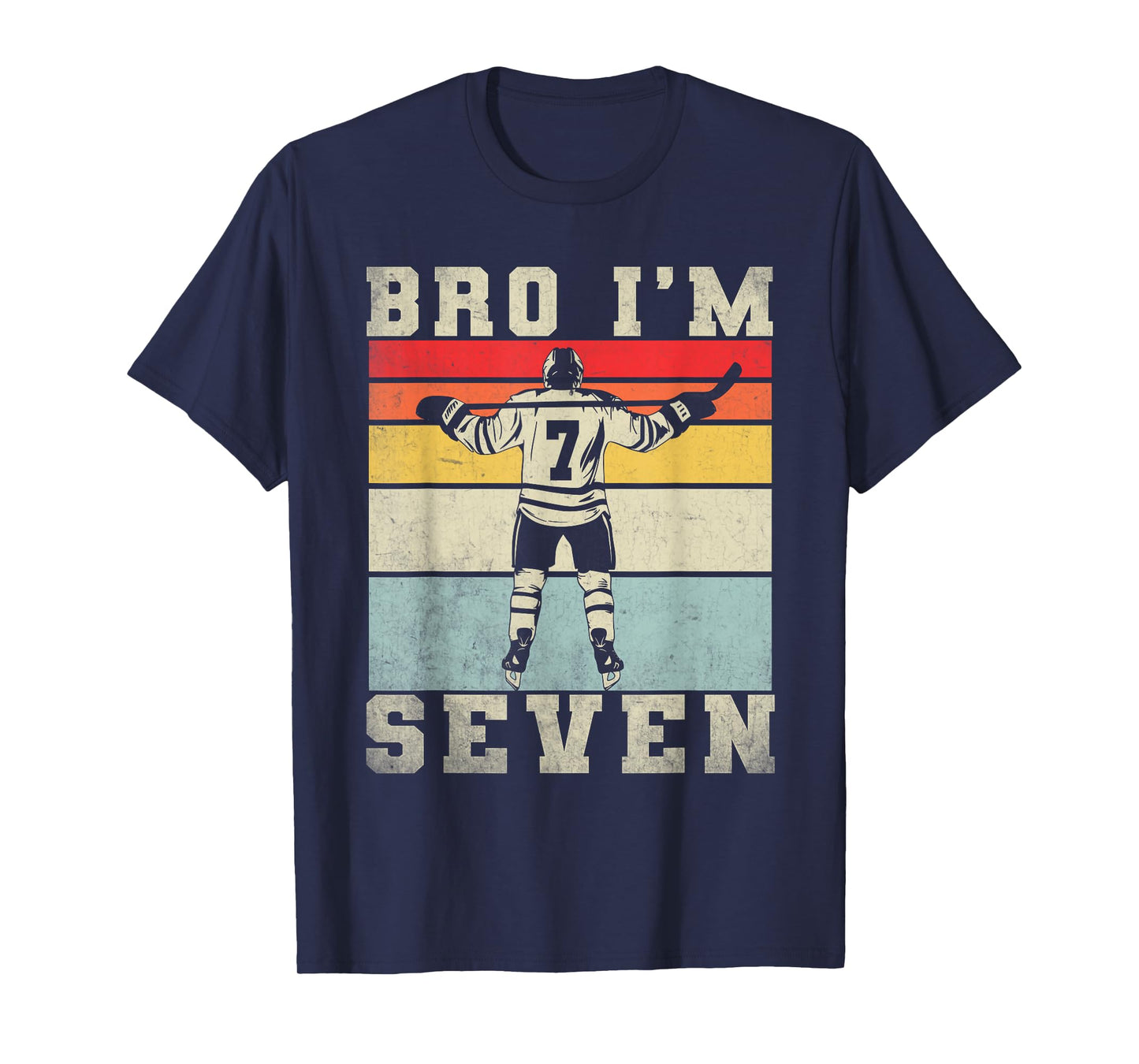 7th Birthday Ice Hockey Boy 7 Year Old Hockey Player T-Shirt