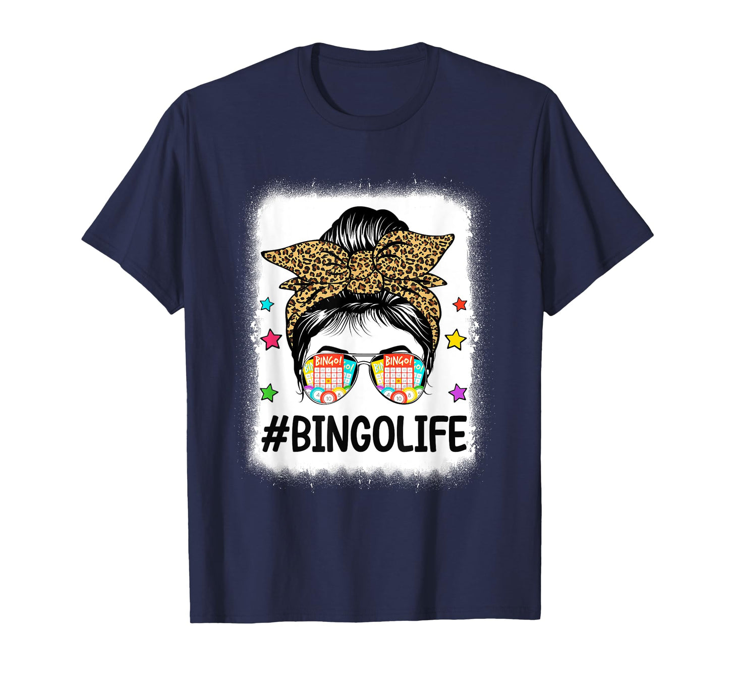Funny Bingo Life Bingo Messy Buns Gambling Womens Bingo T-Shirt
