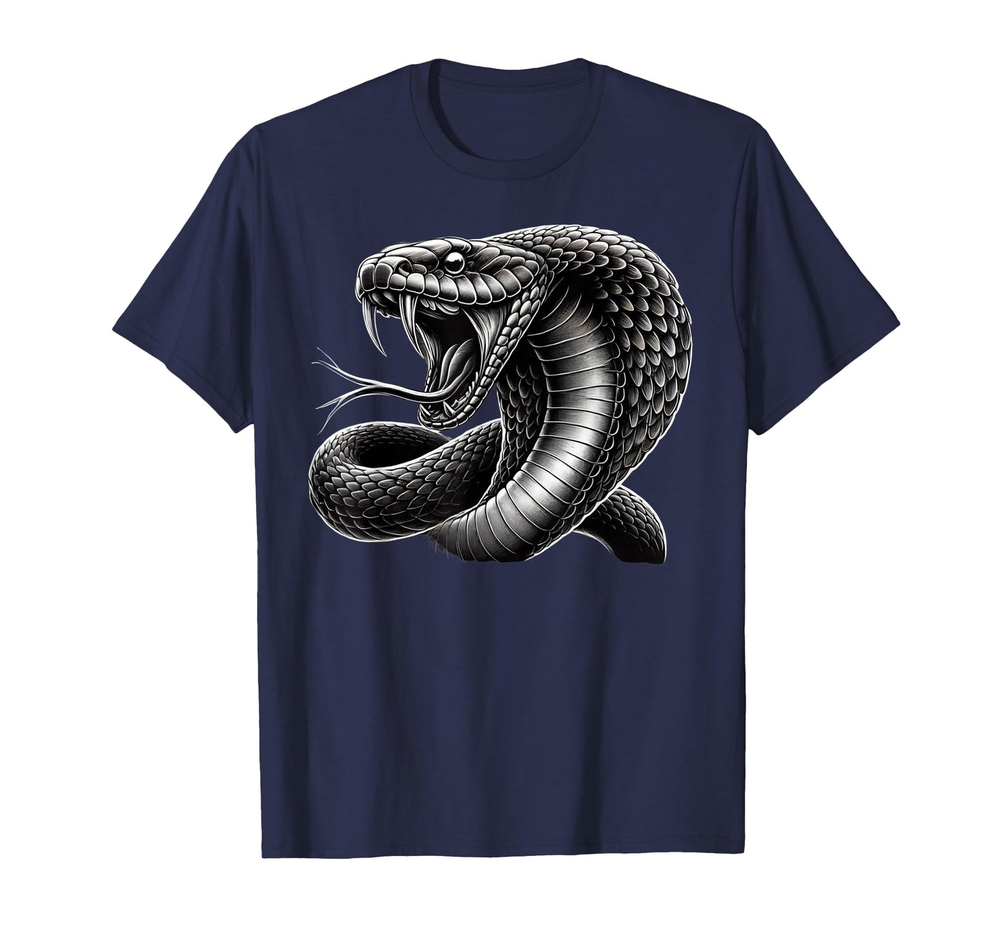 King Cobra Striking Pose Fierce Snake Lovers King Cobra T-Shirt