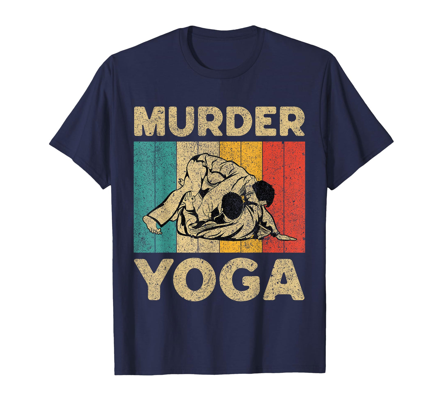 Murder Yoga Funny Vintage BJJ Brazilian Jiu Jitsu T-Shirt
