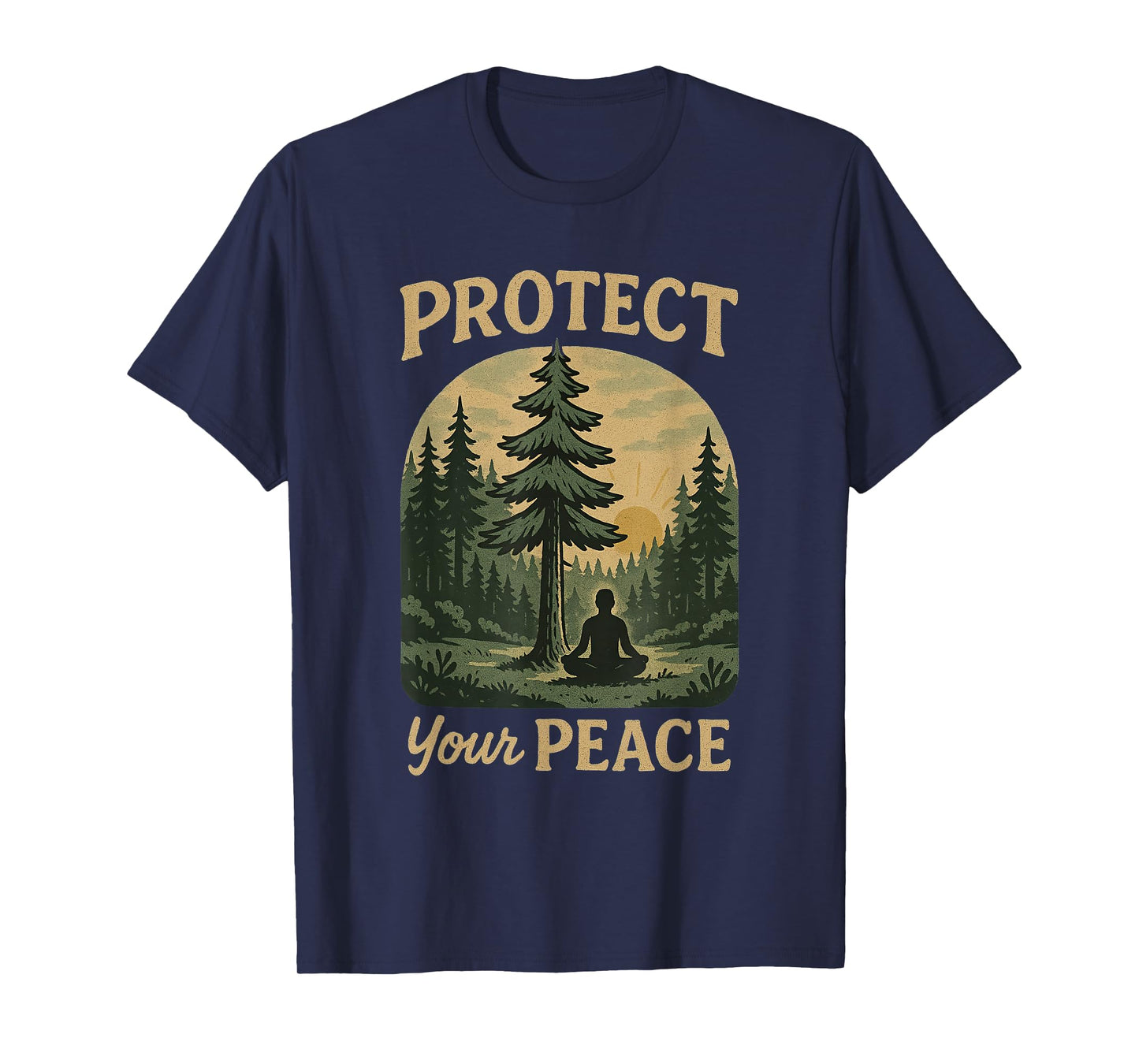 Protect Your Peace Mental Health Awareness Nature T-Shirt