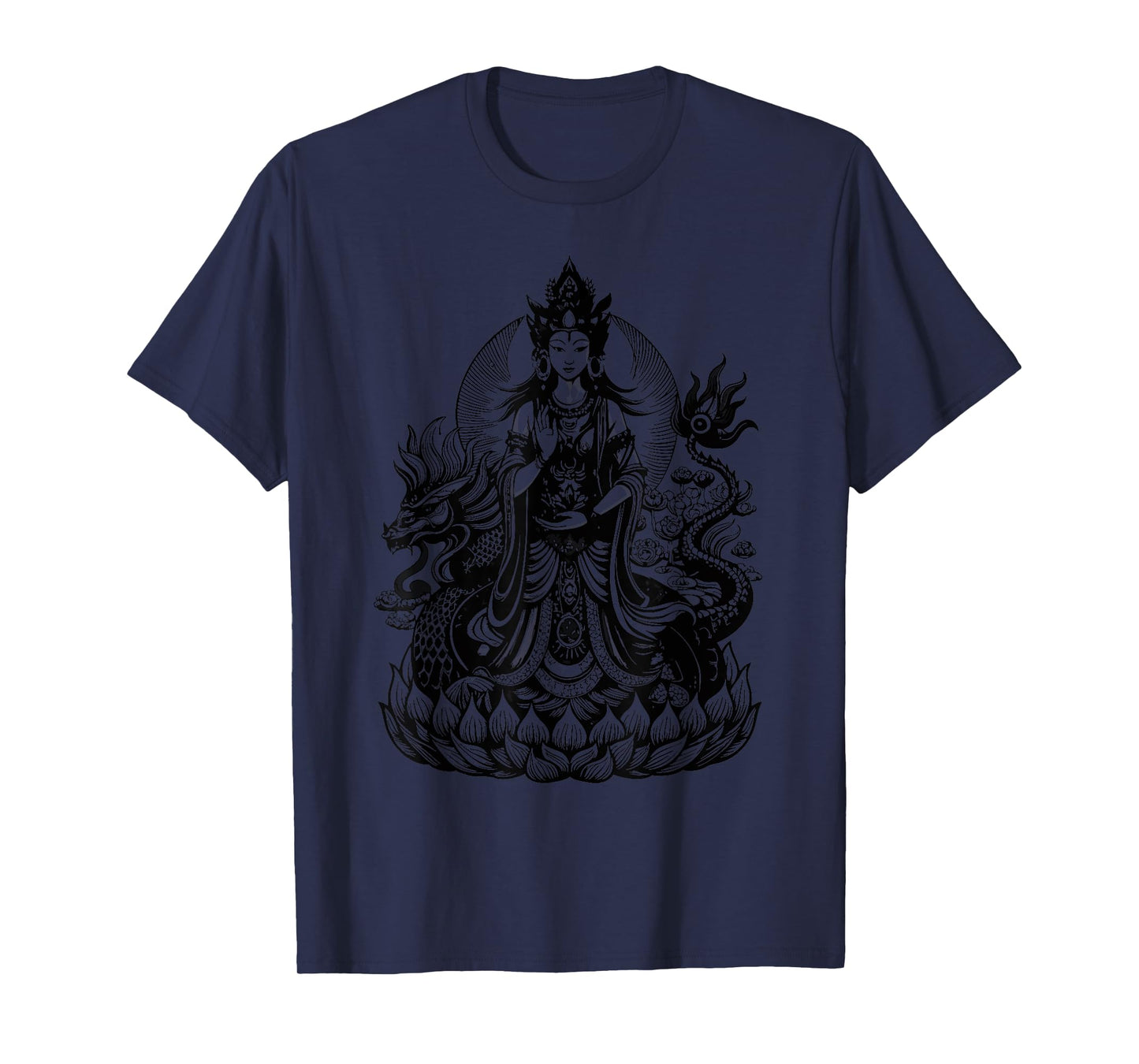 Quan Yin Chinese Goddess of Compassion Kwan Yin Dragon T-Shirt
