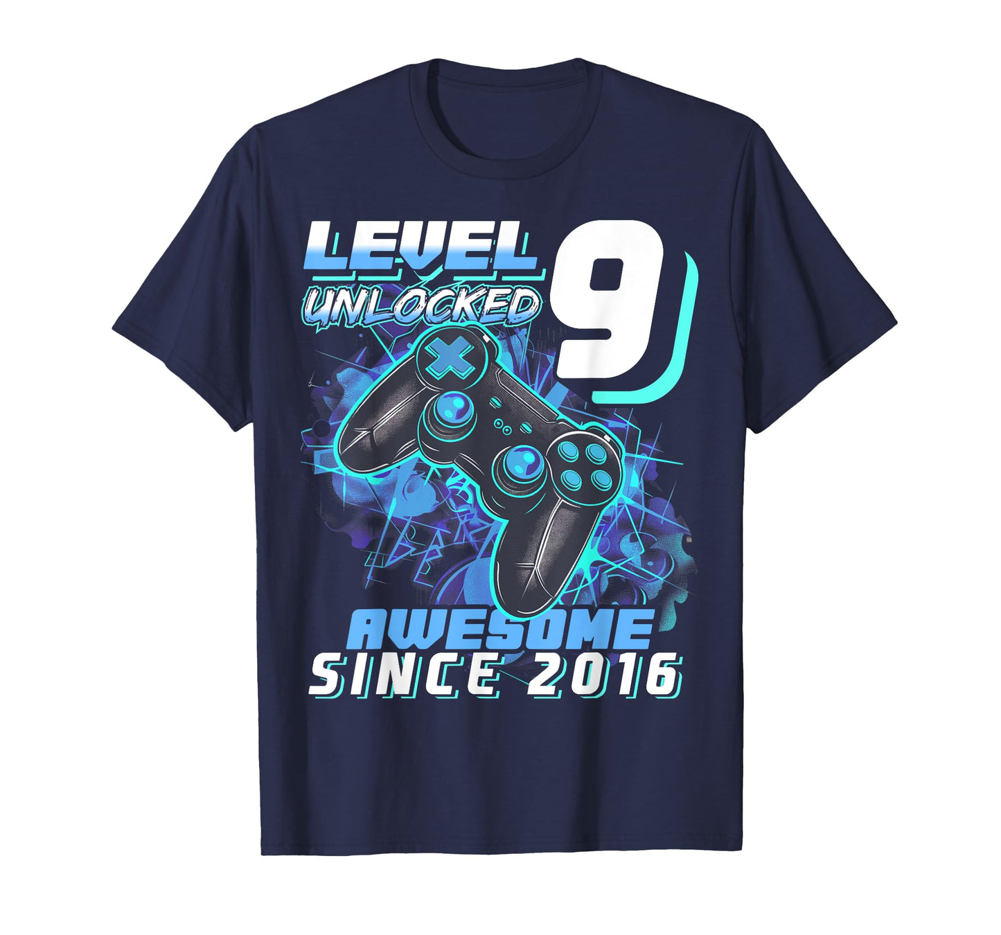 9th Birthday Boy Level 9 Gamer 9 Year Video Game Party T-Shirt