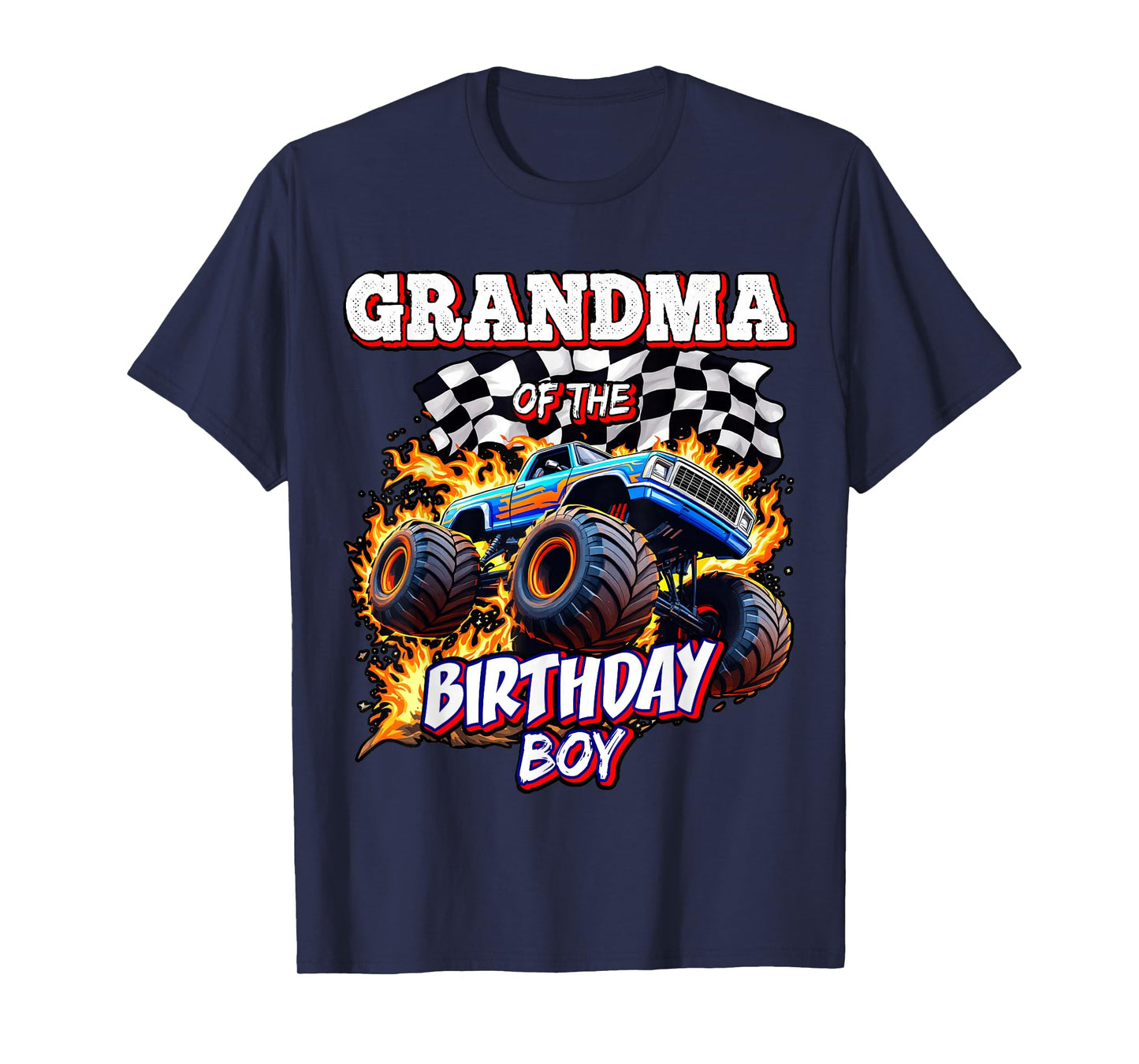Grandma of the Birthday Boy Monster Truck Birthday Party T-Shirt