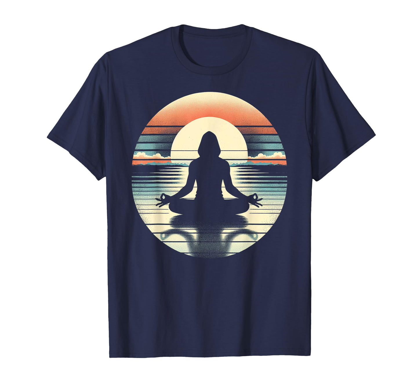 Tranquil Sunrise Yoga Pose Silhouette T-Shirt