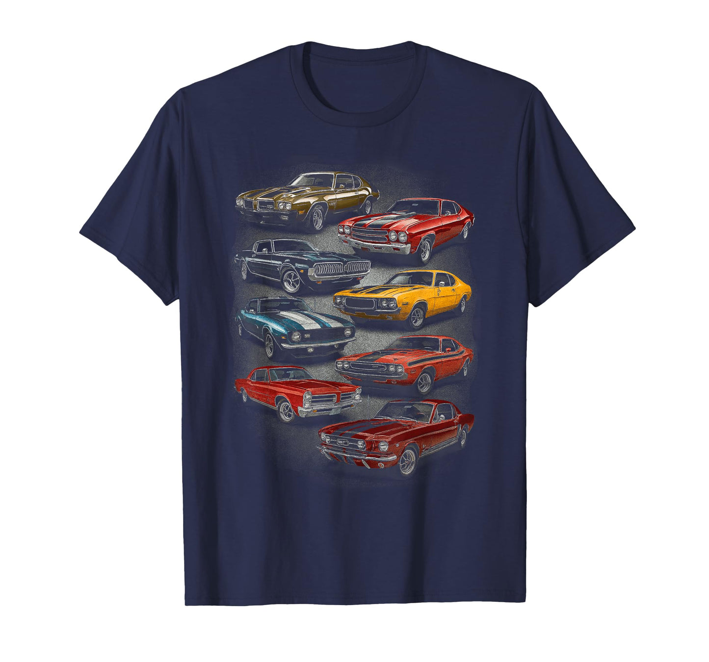 Vintage American Iconic Classic Muscle Car Retro Artwork T-Shirt