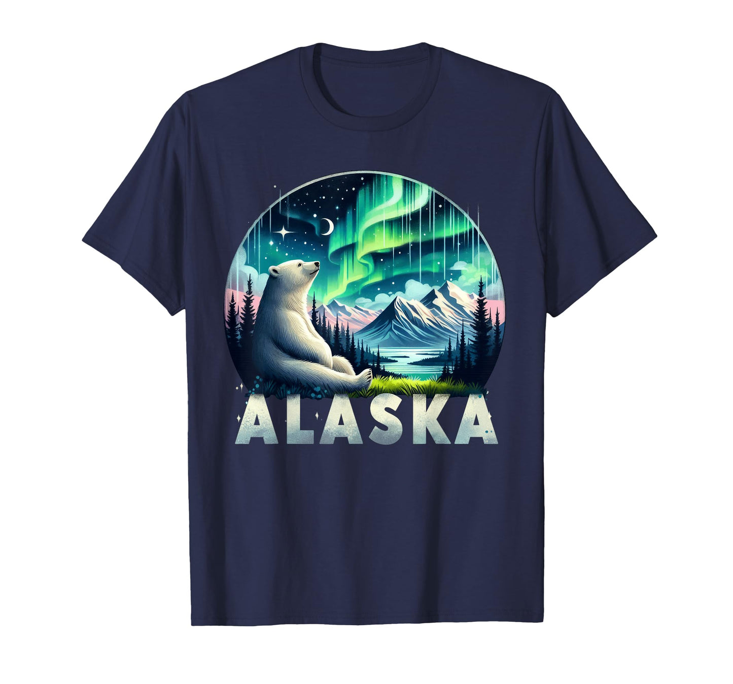 Alaska Northern Lights Aurora Viewing Vacation Alaska Trip T-Shirt