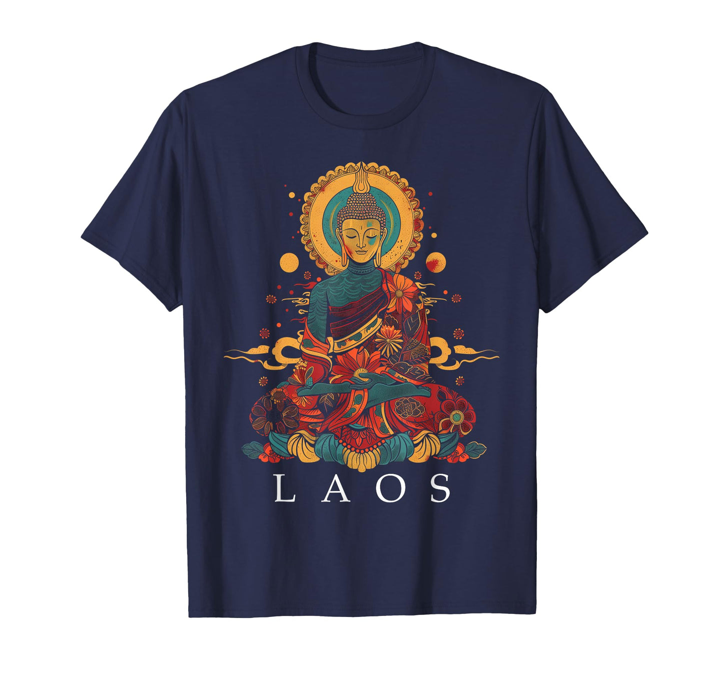 Laos Buddha Vintage Buddhist Souvenir T-Shirt