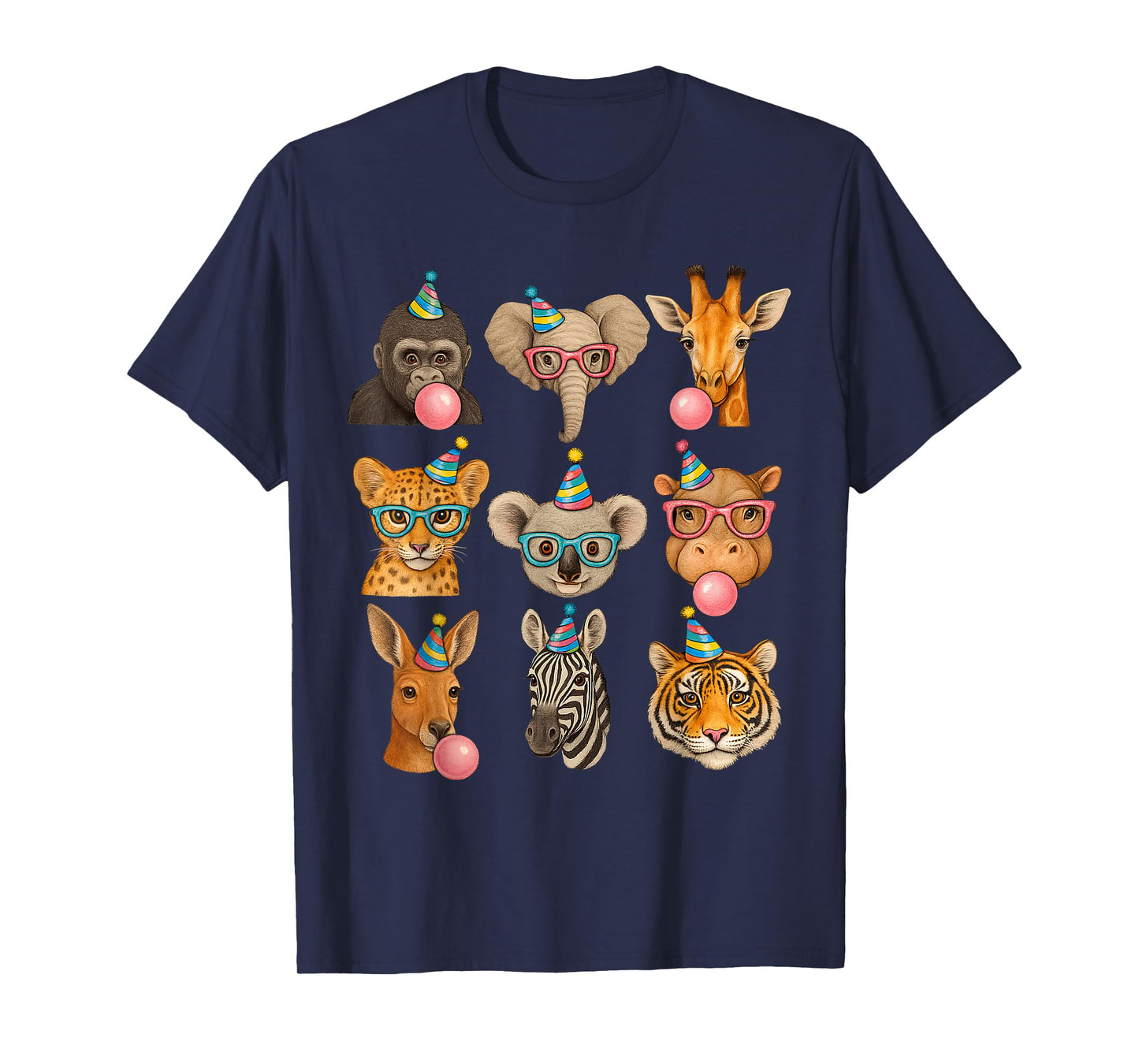 Zoo Animals Wildlife Safari Jungle Birthday Party Boys Girls T-Shirt
