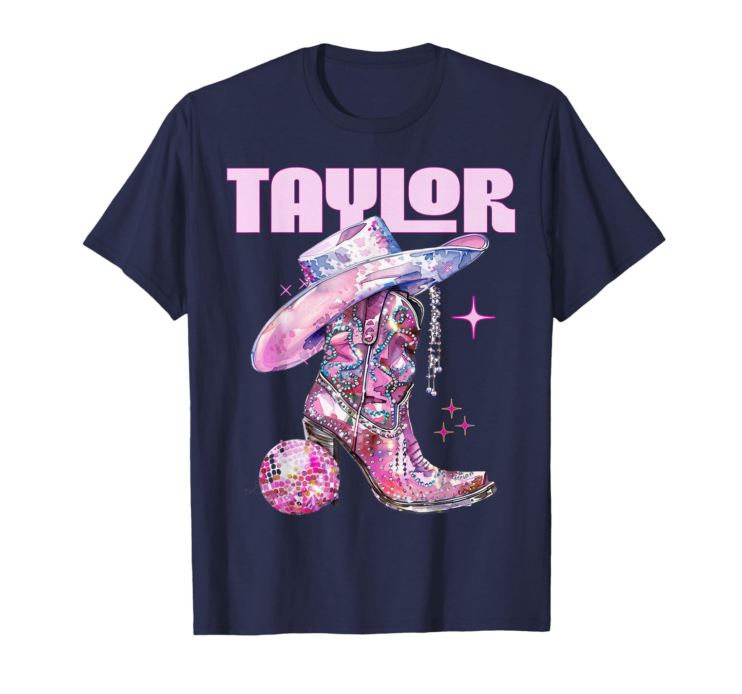 Taylor Outfit Cowgirl Boots Youth Women Teen Girls Name T-Shirt