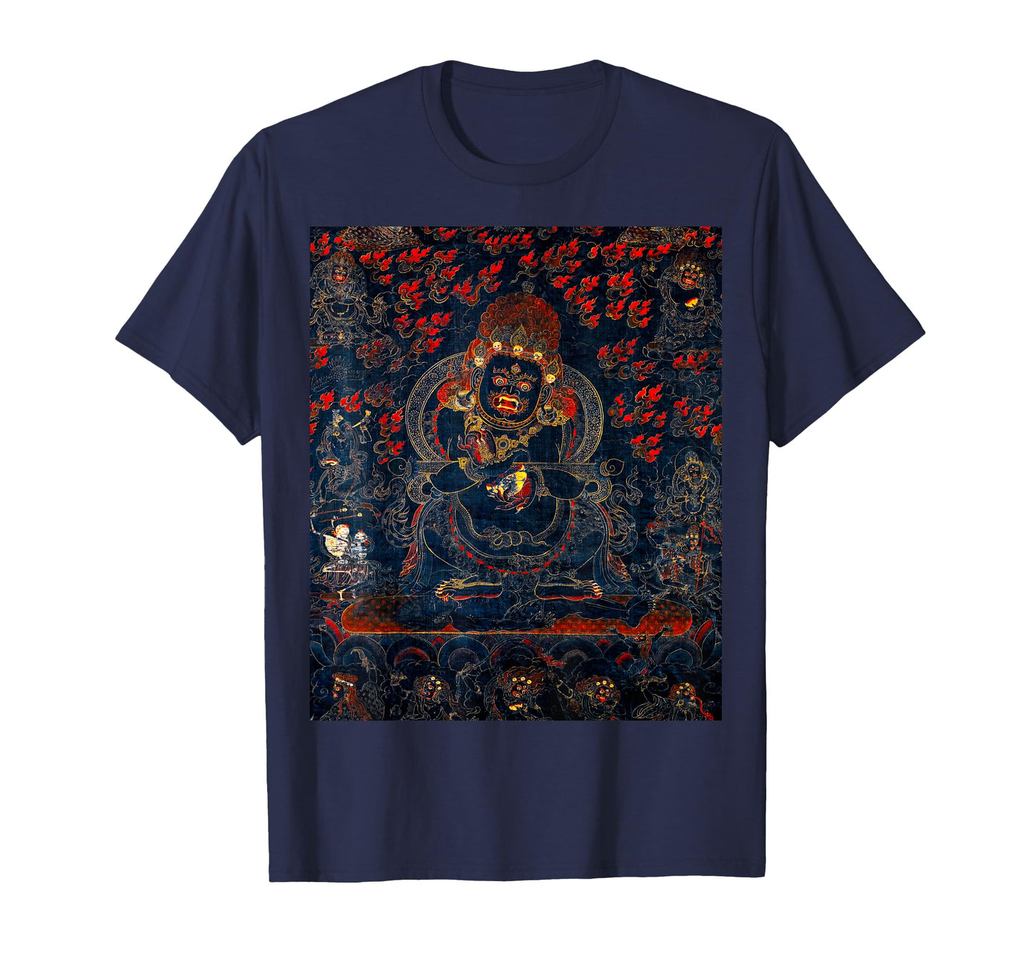Mahakala Protector Tibetan Buddhist Thangka Mandala Buddhism T-Shirt