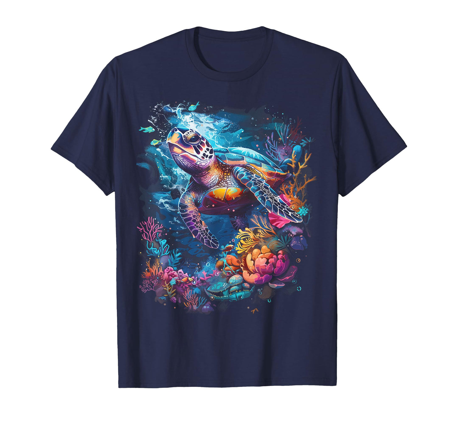Sea Turtle Beach Lover Ocean Animal Graphic Novelty Womens T-Shirt