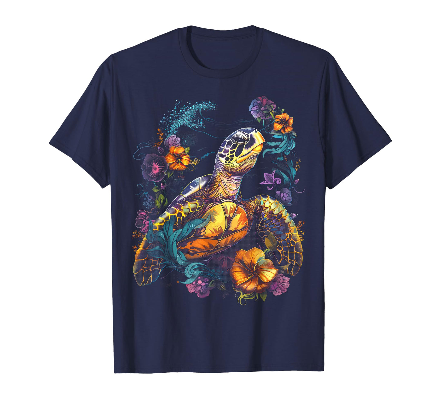Sea Turtle Beach Lover Ocean Animal Graphic Novelty Womens T-Shirt