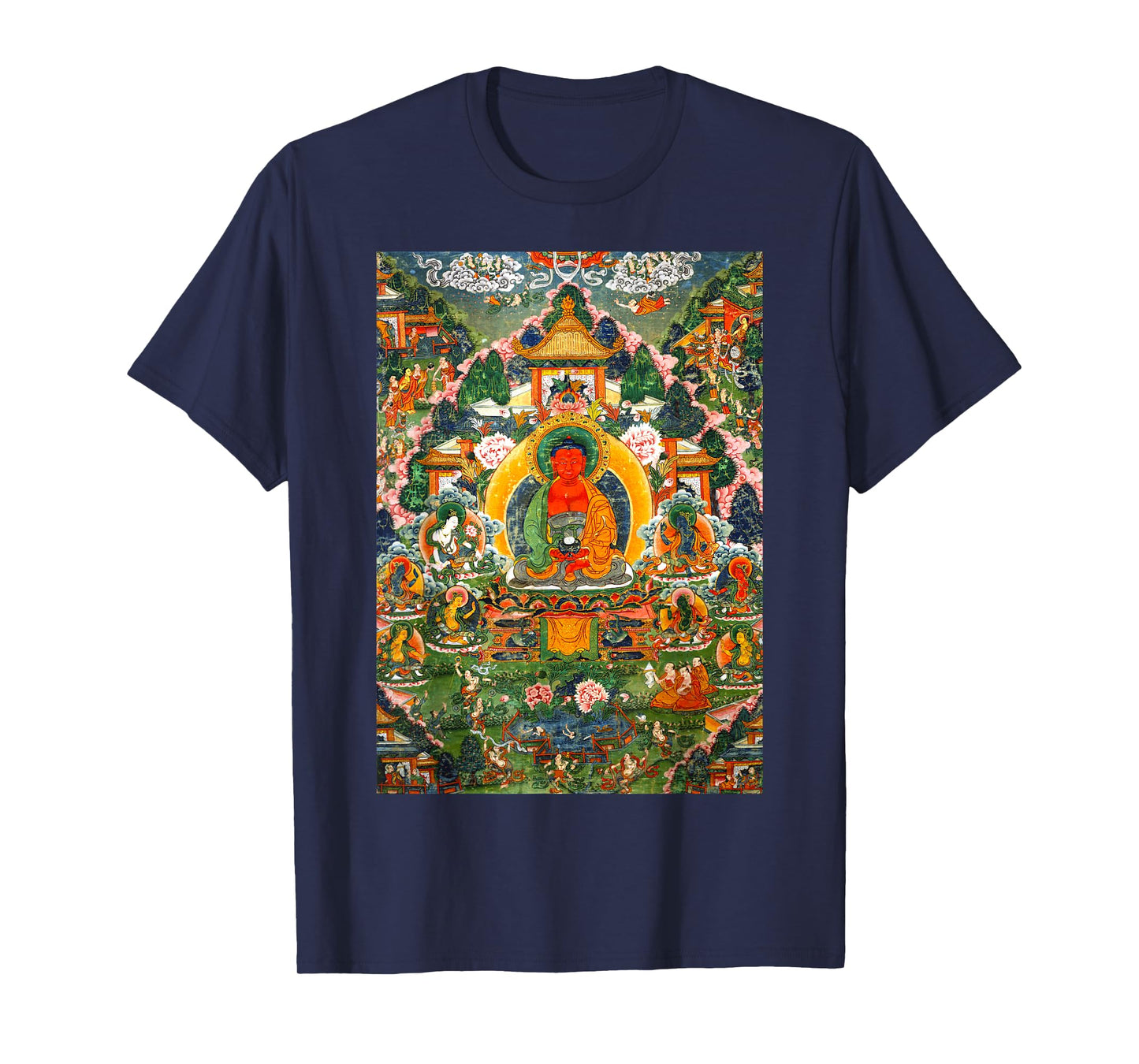 Buddha Amitabha Tibetan Buddhist Thangka Mandala Buddhism T-Shirt