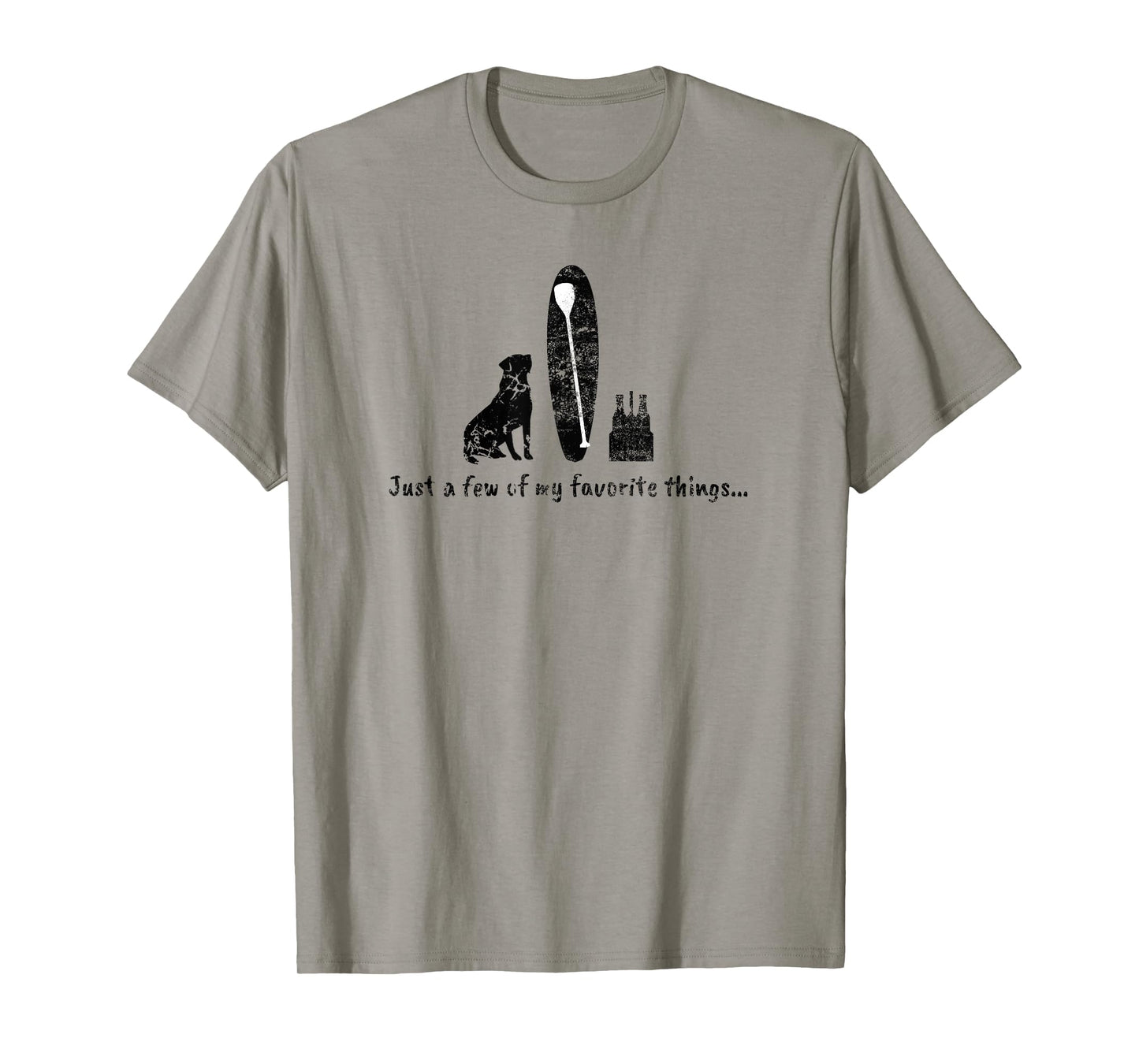 Surf SUP Paddle Board Dog Beer Life Favorites T-Shirt for Men Women