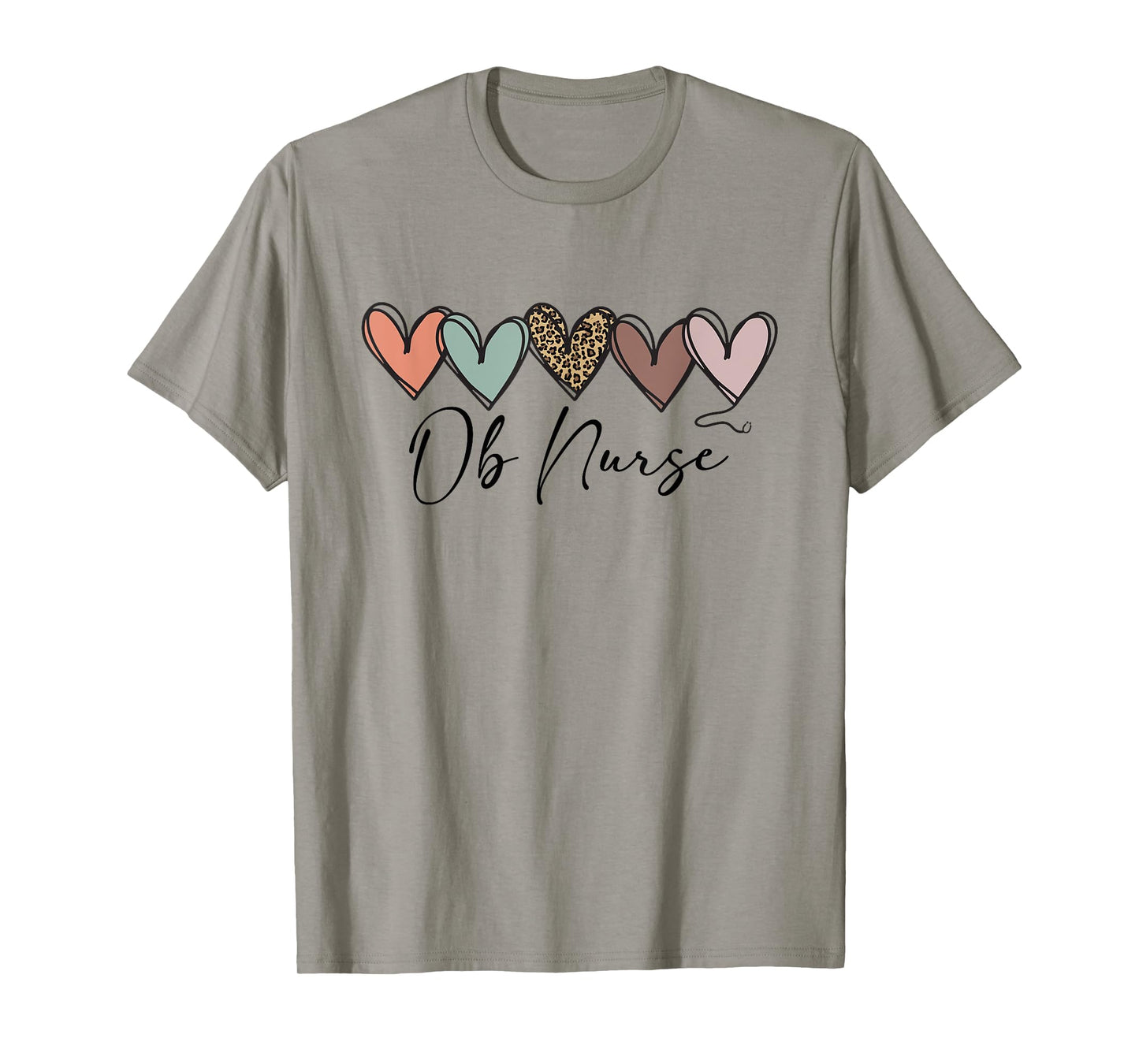 Cute OB Nurse Baby Feet Heart Graphic for Women T-Shirt