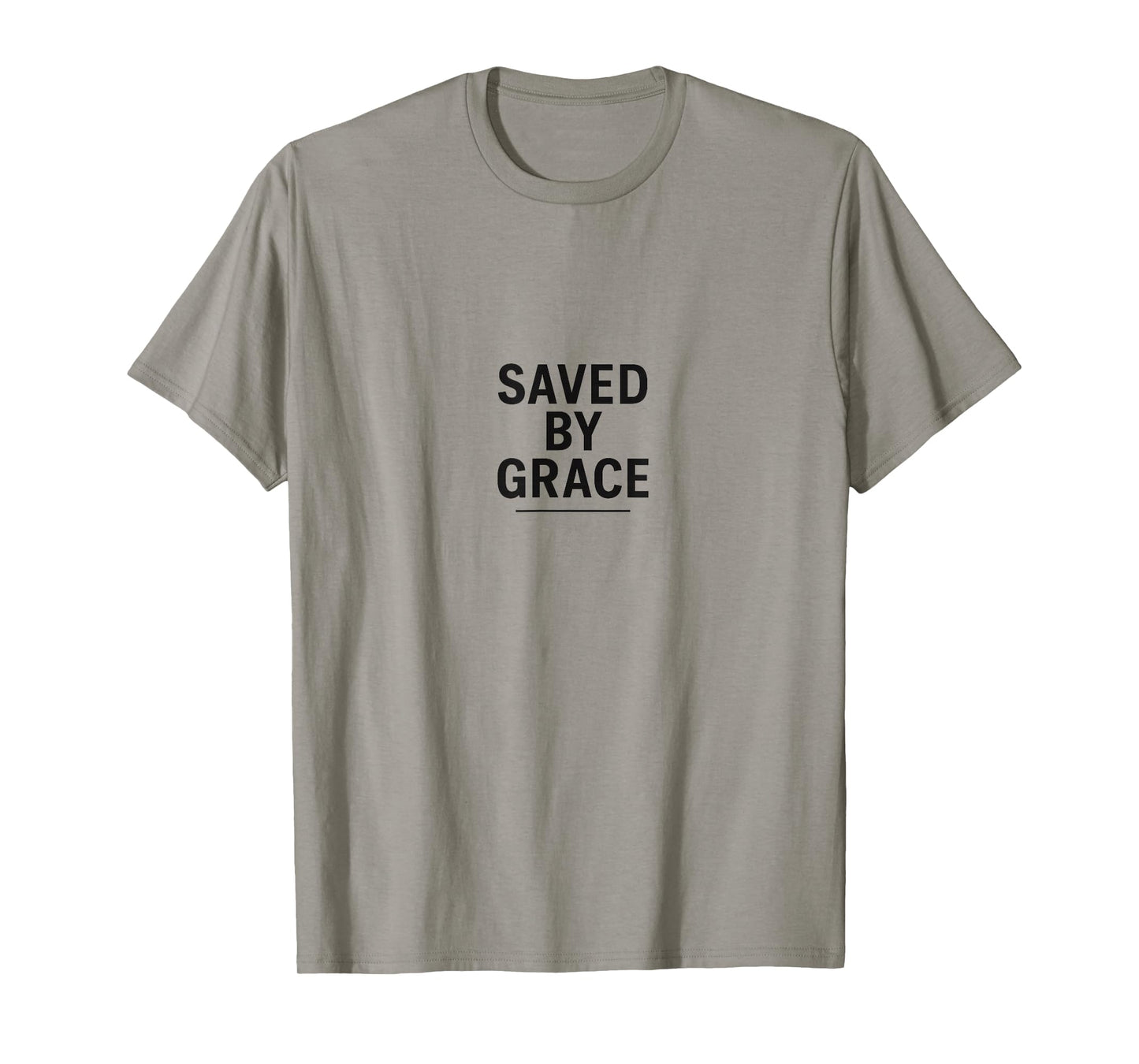 Saved by Grace Minimalist Christian Graphic T-Shirt