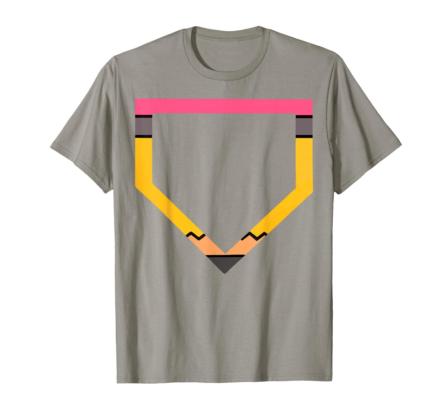 Pencil Home Plate Baseball Lovers Boys Kids Back to School T-Shirt