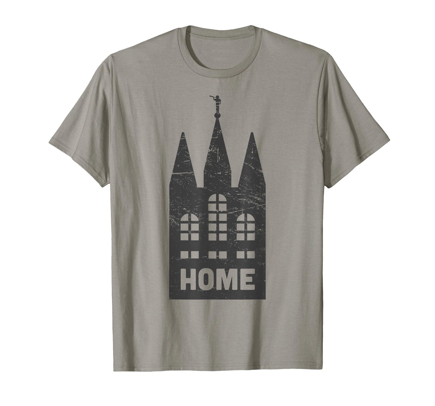 Mormon LDS Temple "Home" Distressed T-Shirt
