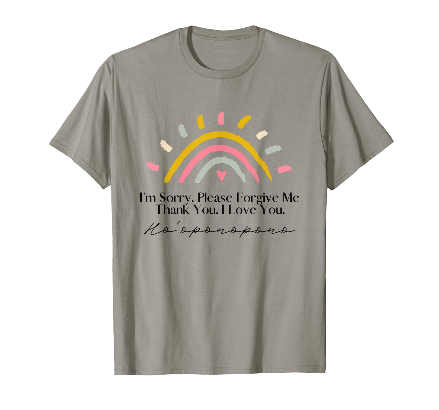 Rainbow Ho'oponopono Hawaiian Prayer Meditation Yoga Graphic T-Shirt