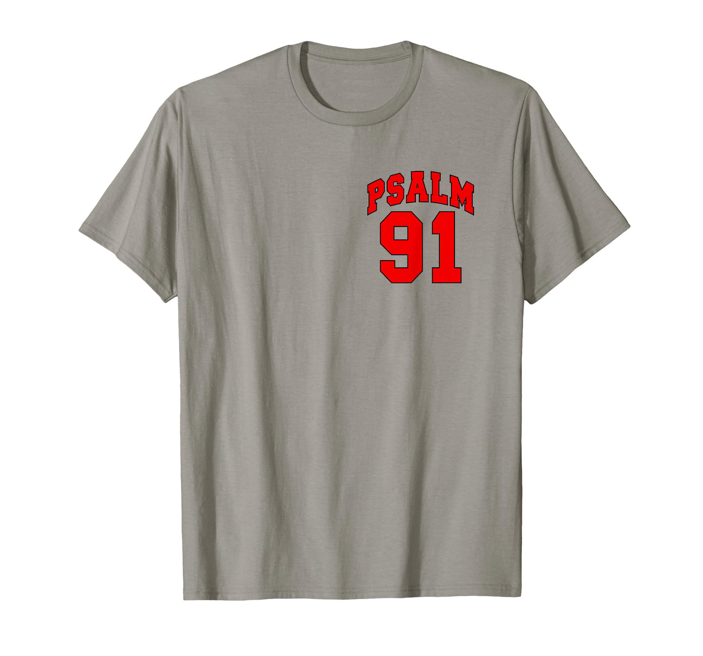 Front Back Designs, Psalm 91 The Lord is My Refuge Christian T-Shirt