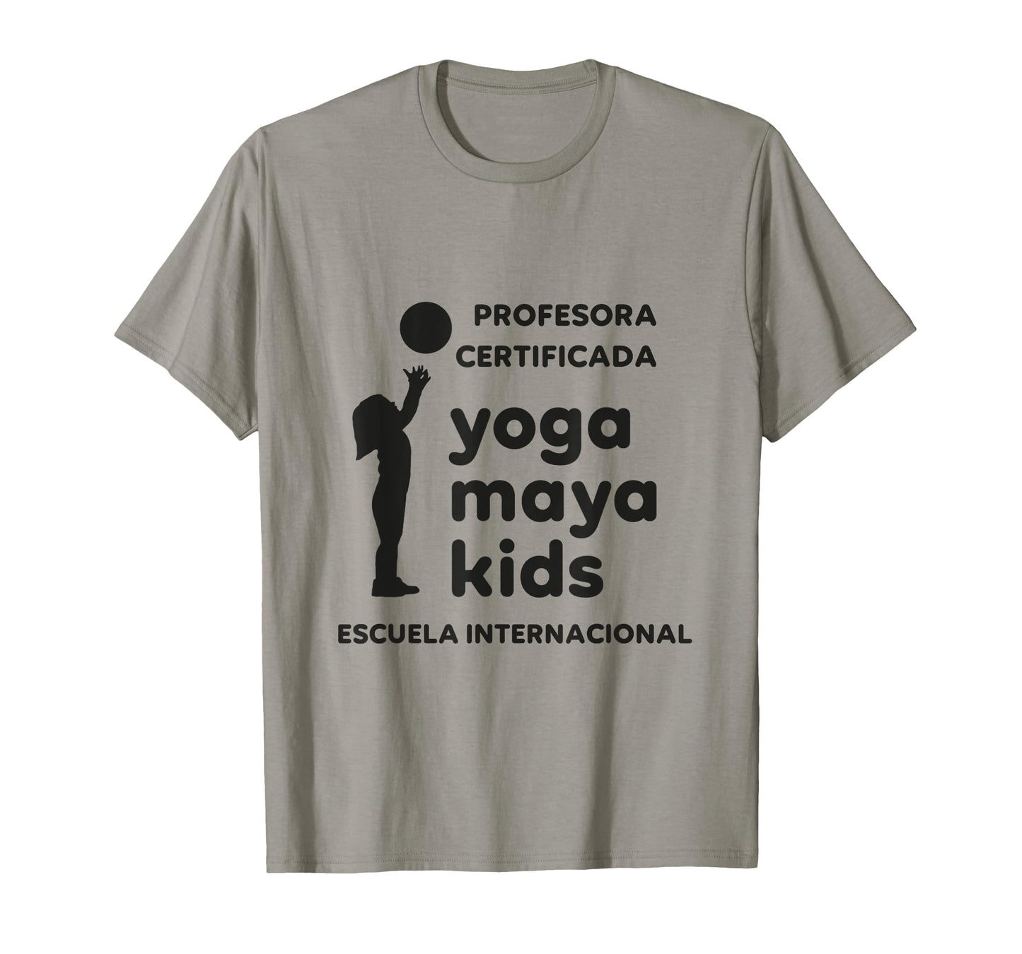 Yoga Maya kids Certified Teacher T-Shirt, Unisex-Adult, Educators, Children, Grey, Small, Short Sleeve, T-Shirt