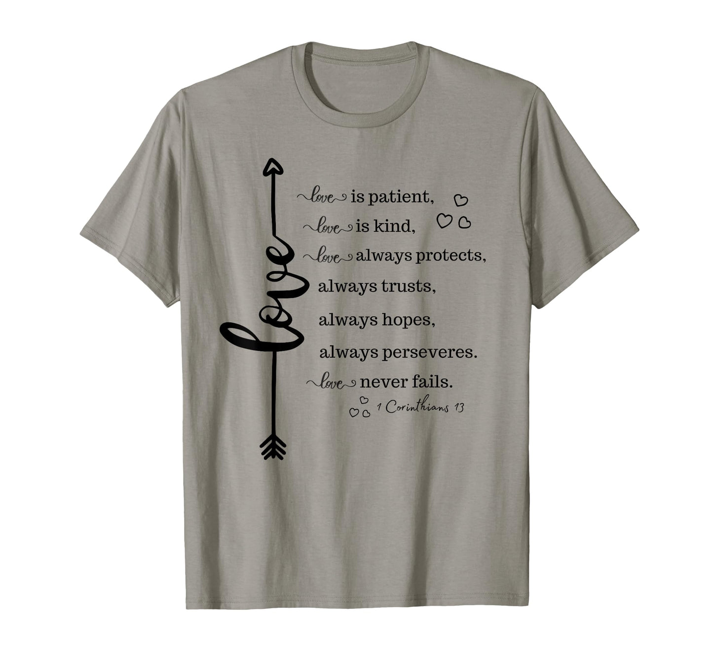 Love Is Patient Love Is Kind Inspirational Christian Gift T-Shirt