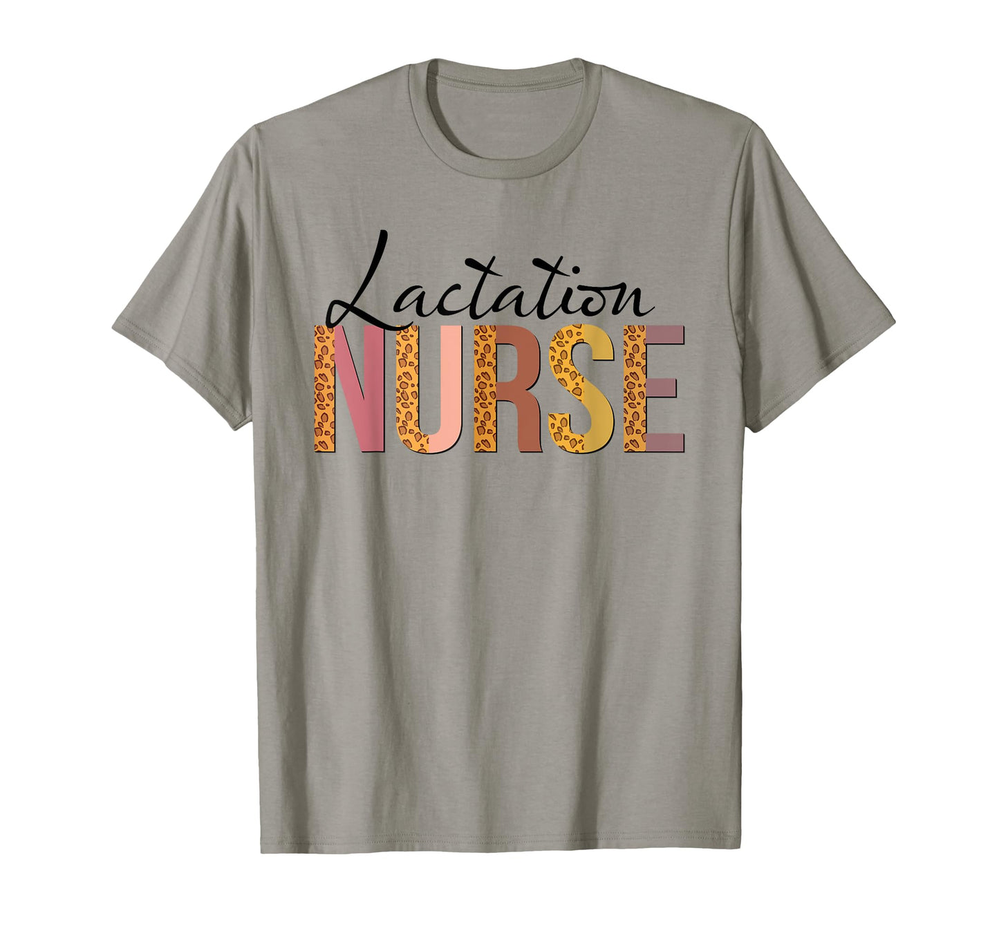 Leopard Lactation Nurse Gifts Womens Nursing Apparel T-Shirt