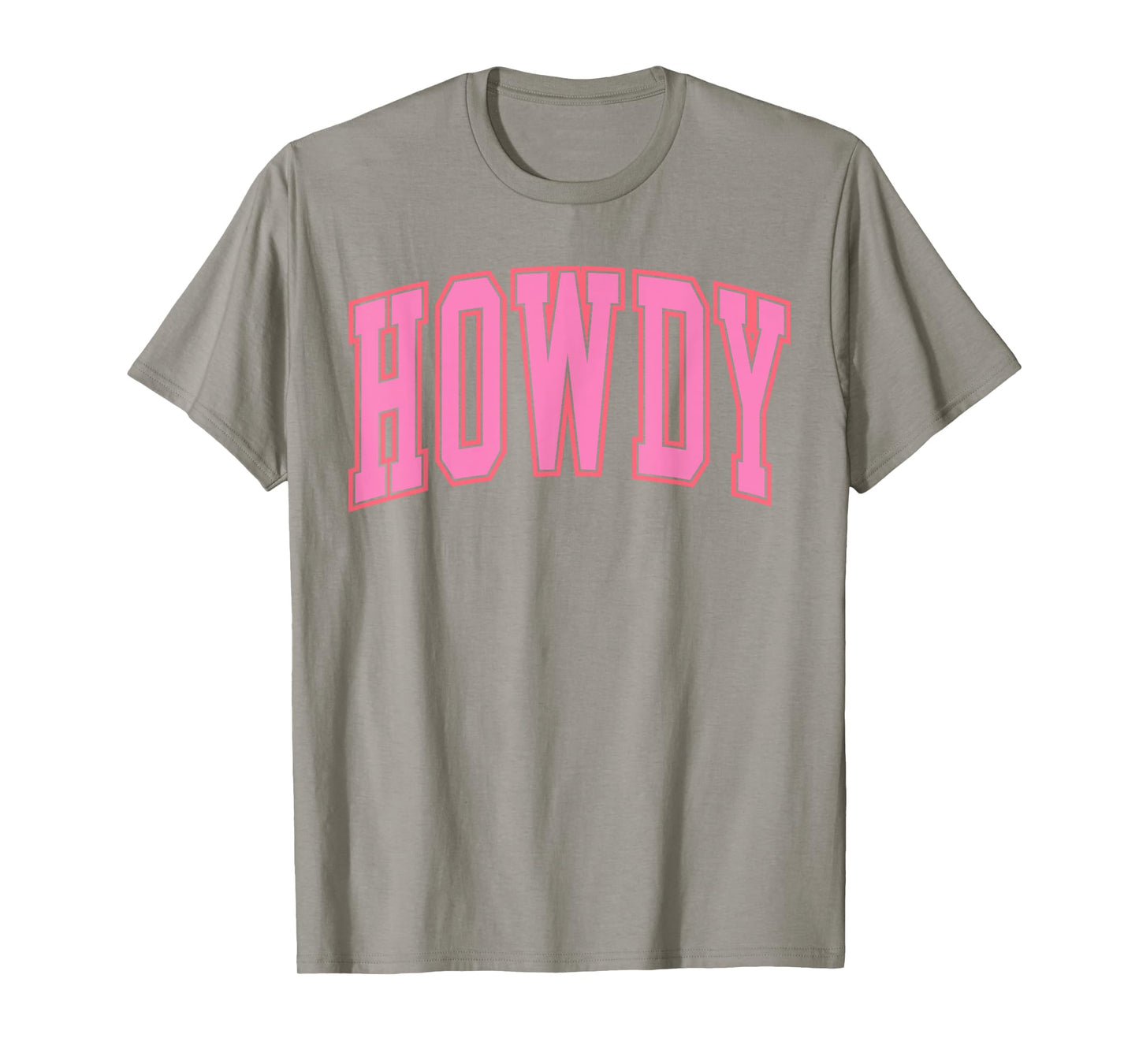 Preppy Cowgirl Varsity Pink Howdy Western Girl Women T-Shirt