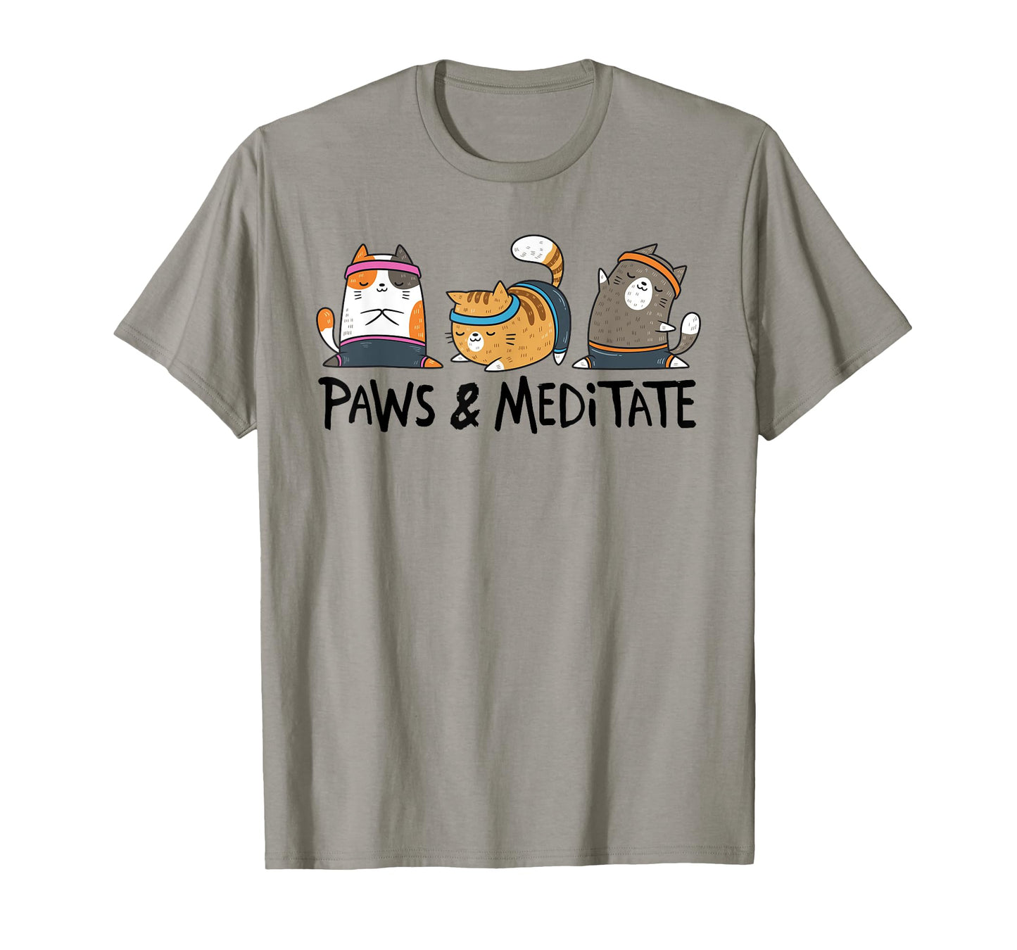 Yoga Cat Paws And Meditate Yoga Position Workout Gift T-Shirt