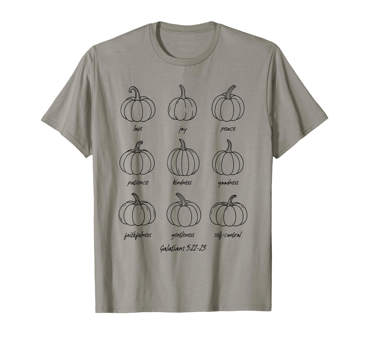 Christian Pumpkin Galatians 5:22-23 Fruits of The Spirit T-Shirt