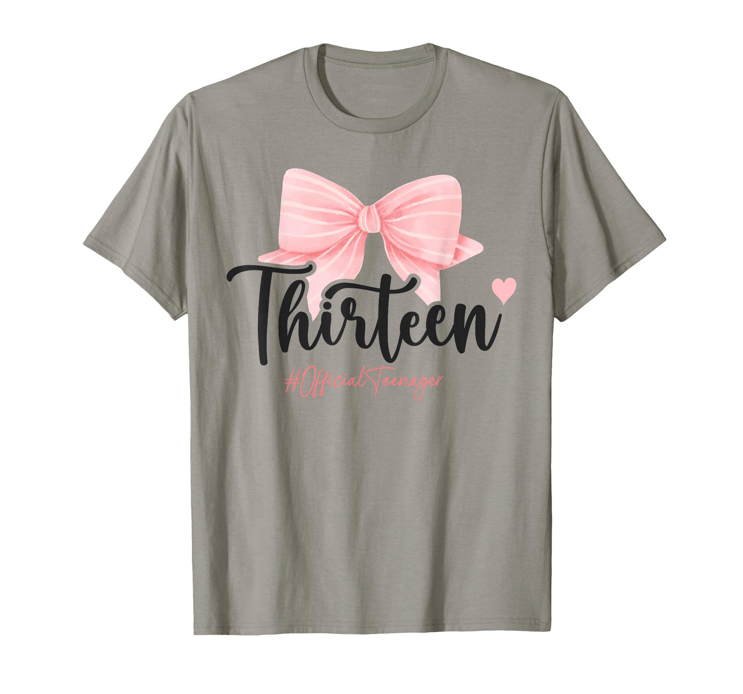 13th Birthday Coquette Bow Pink 13 Year Old Birthday Girl T-Shirt