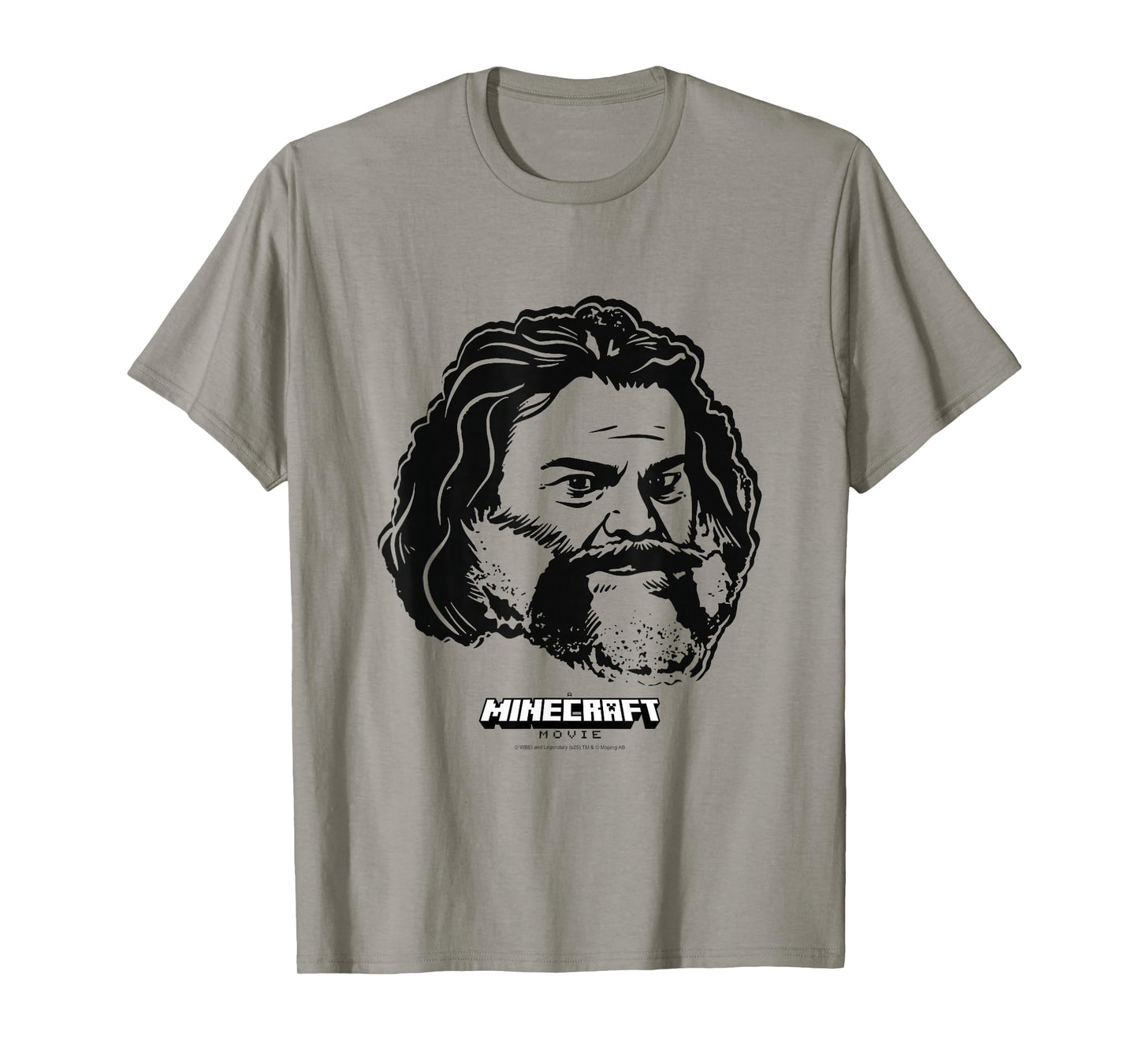 A Minecraft Movie Steve Big Face Face Outline Logo T-Shirt