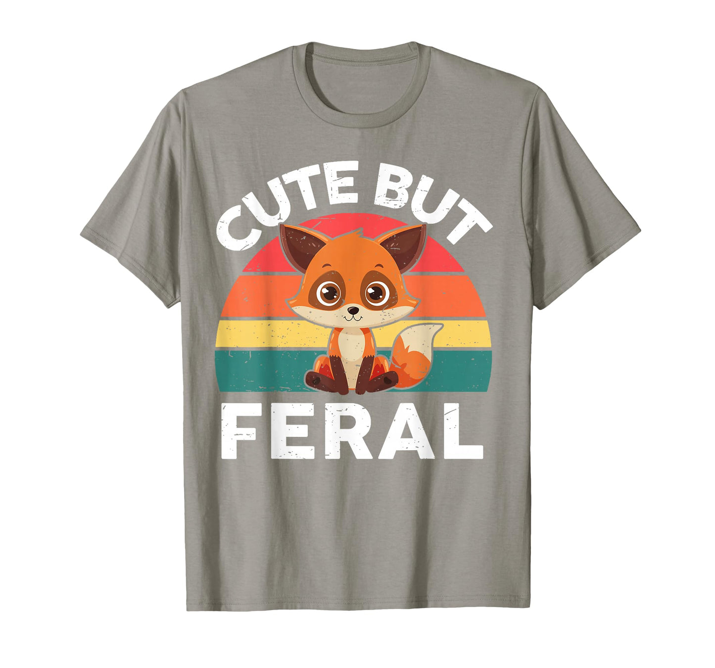 Toddler Cute But Feral Fox Girl Boy Kids Funny Graphic Tees T-Shirt