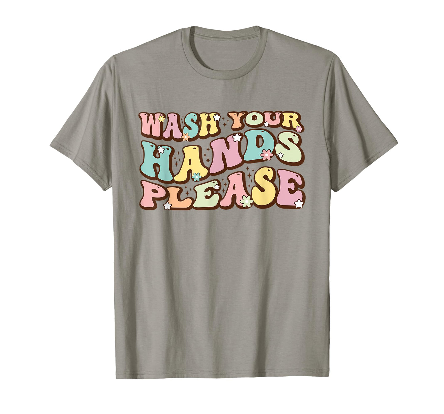 Wash Your Hands Please groovy retro Hand Hygiene Day 2024 T-Shirt