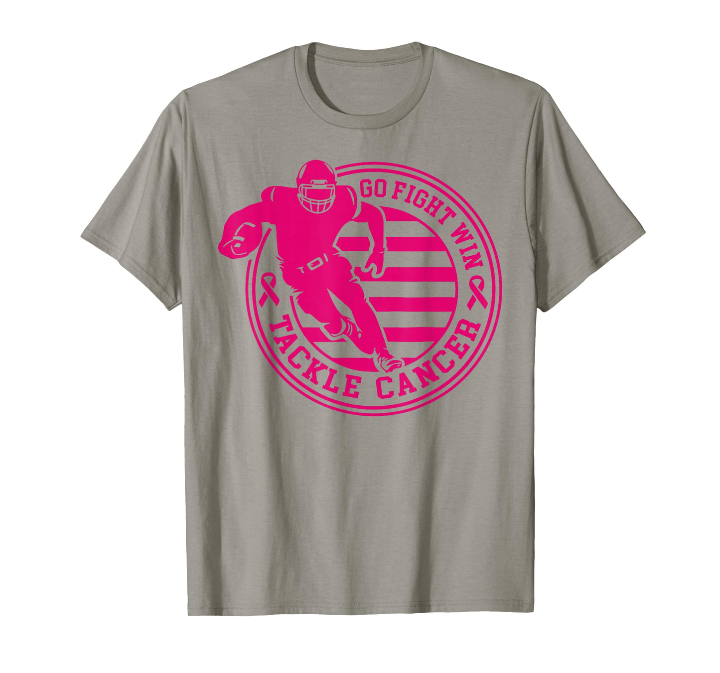 Tackle Breast Cancer Awareness Football Pink Ribbon Boys Kid T-Shirt