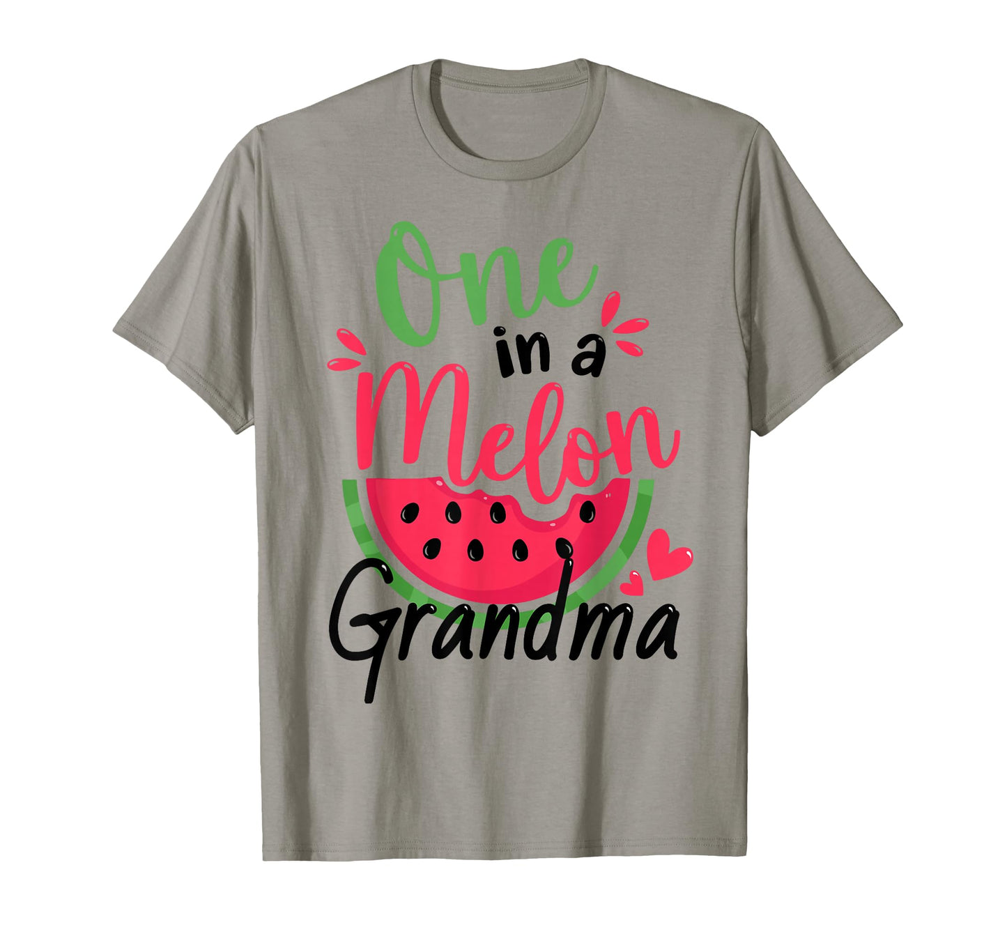 One in a Melon Grandma 1st Birthday Party Family Matching T-Shirt
