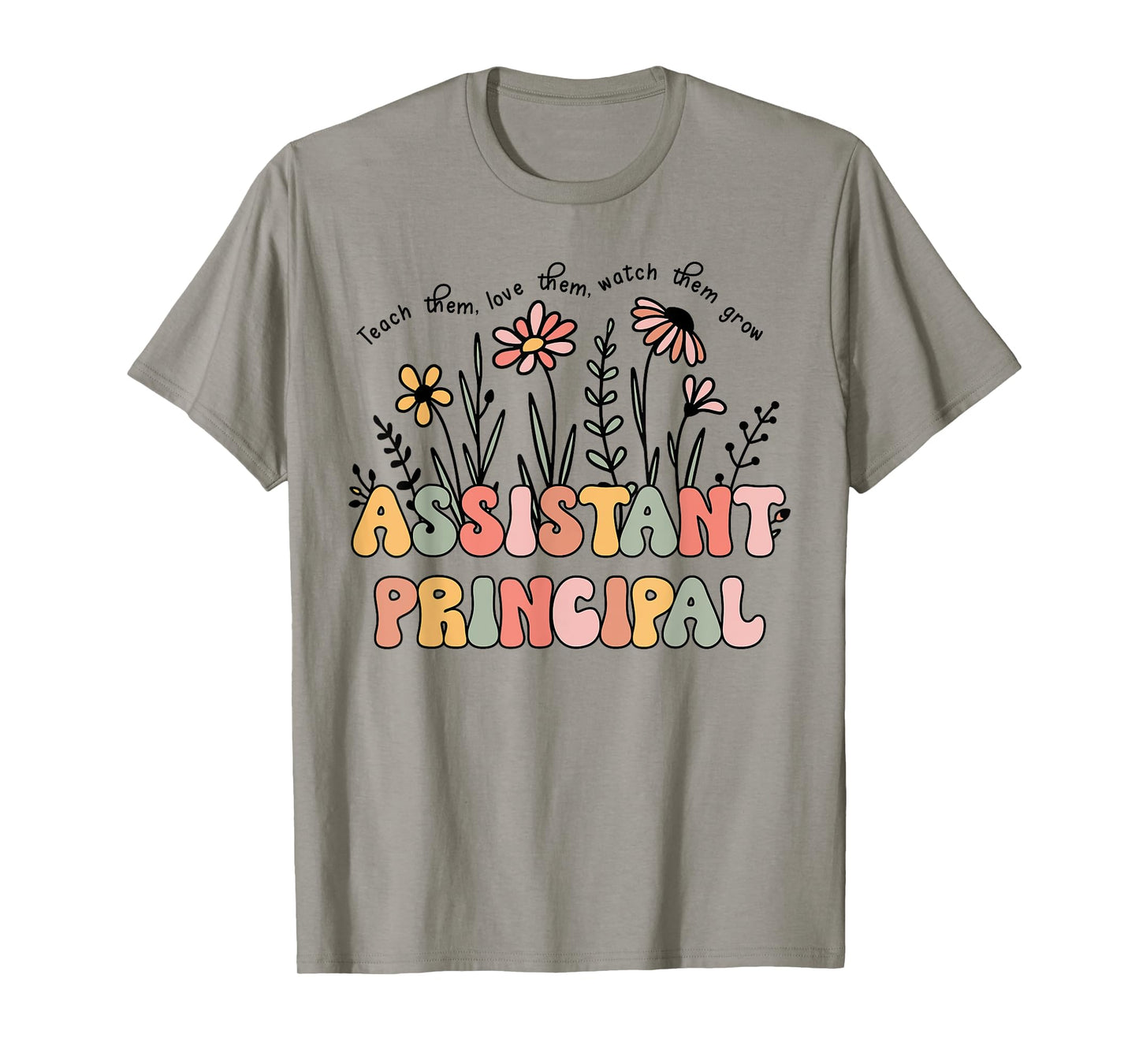 Retro Floral Assistant Principal Shirt For Teachers Day T-Shirt for Men Women