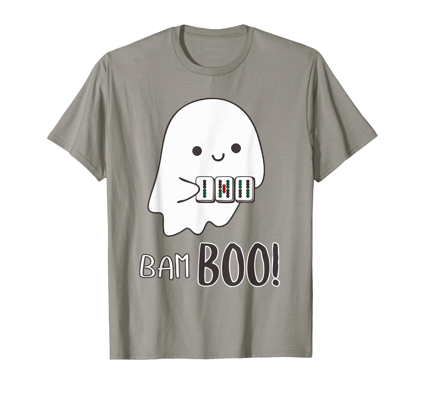 Halloween Ghost Playing Mahjong Spooky Bam Boo Funny Costume T-Shirt