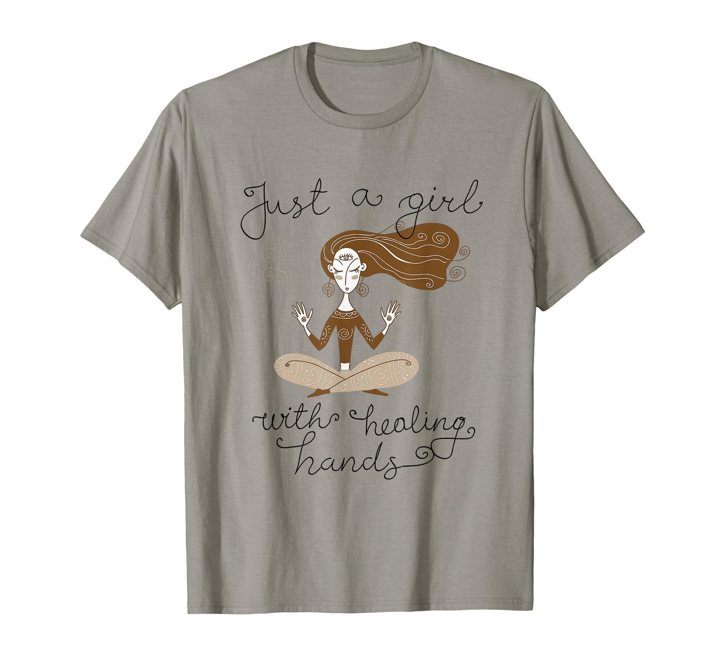 A Girl With Healing Hands Reiki Master Reiki Therapist T-Shirt