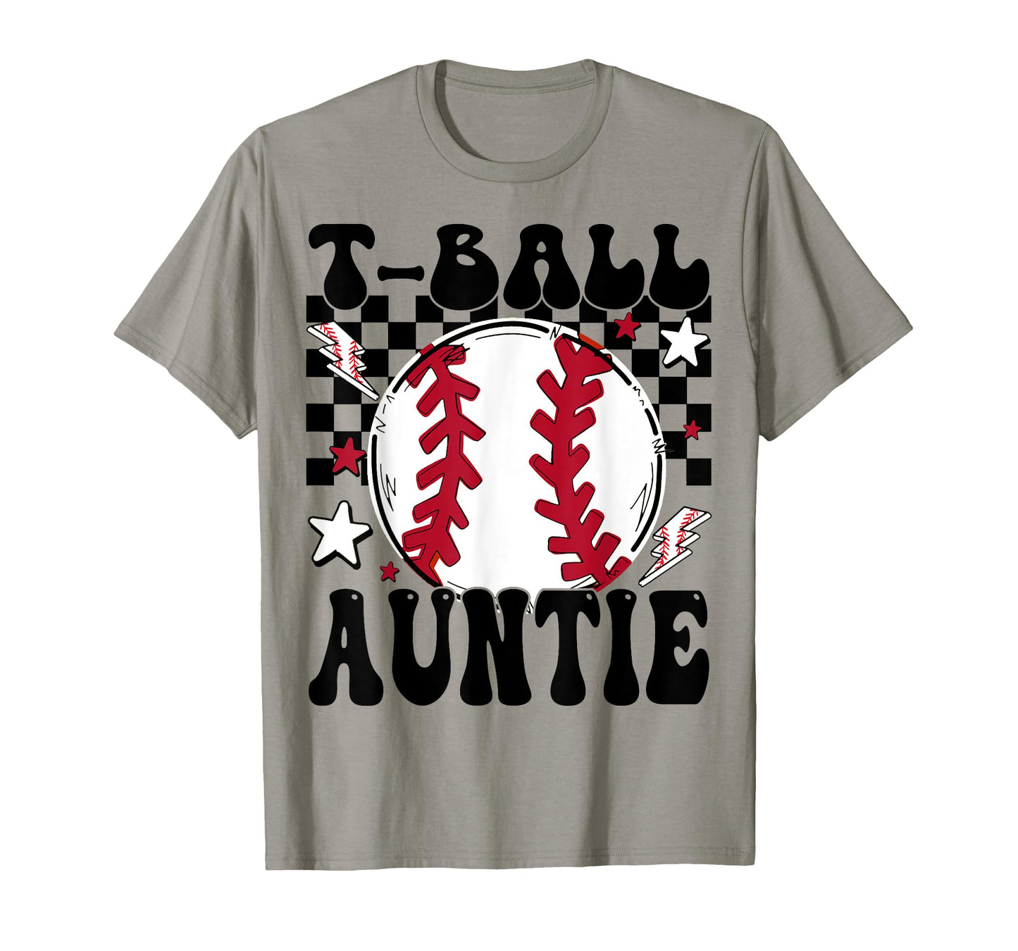 T-Ball Auntie Proud Tee Ball Auntie Groovy Family Matching T-Shirt