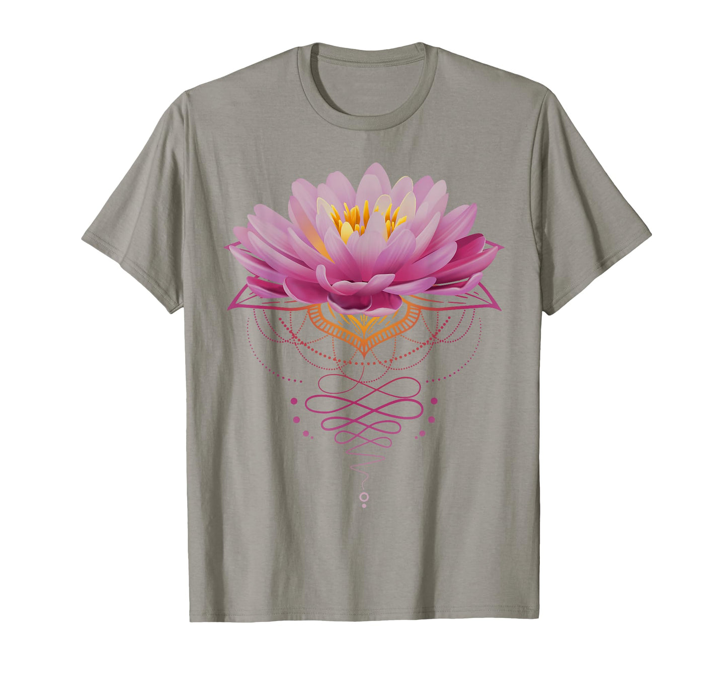 Spiritual Lotus Flower Unalome Zen Meditation Yoga Lovers T-Shirt