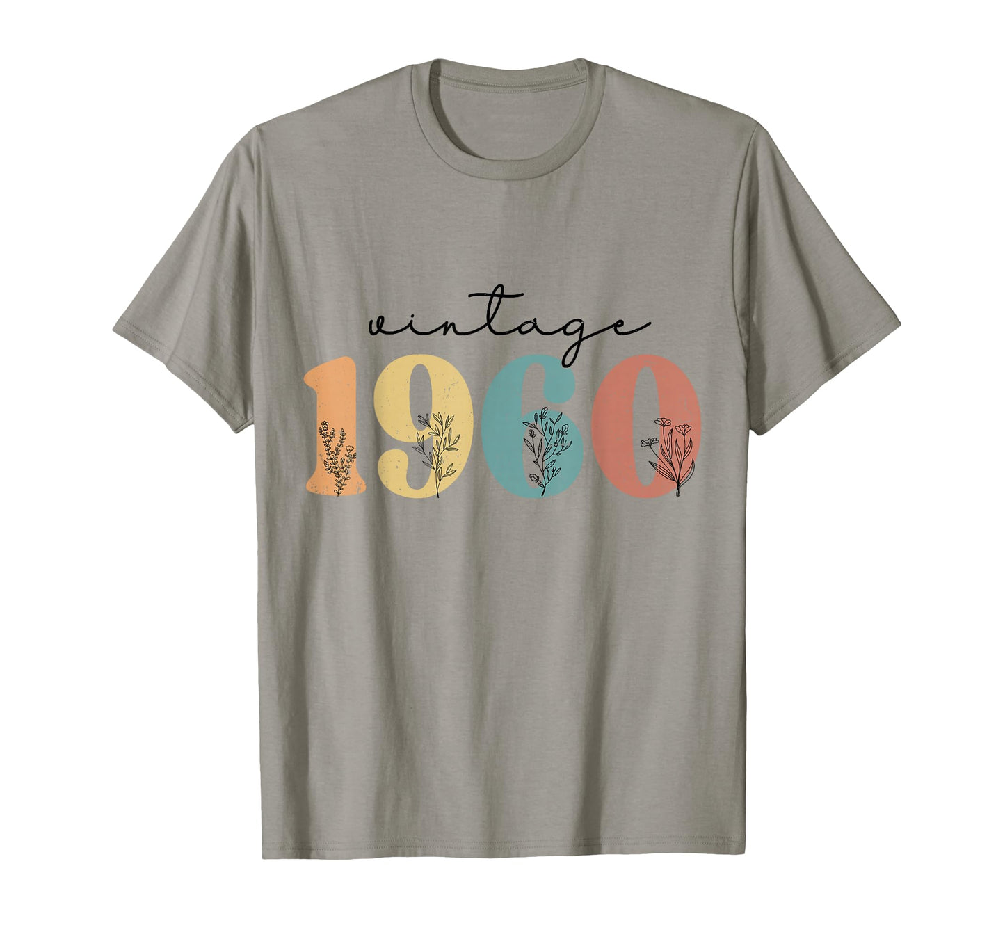 Vintage 1960 Wildflowers Retro 65th Floral Birthday Women T-Shirt